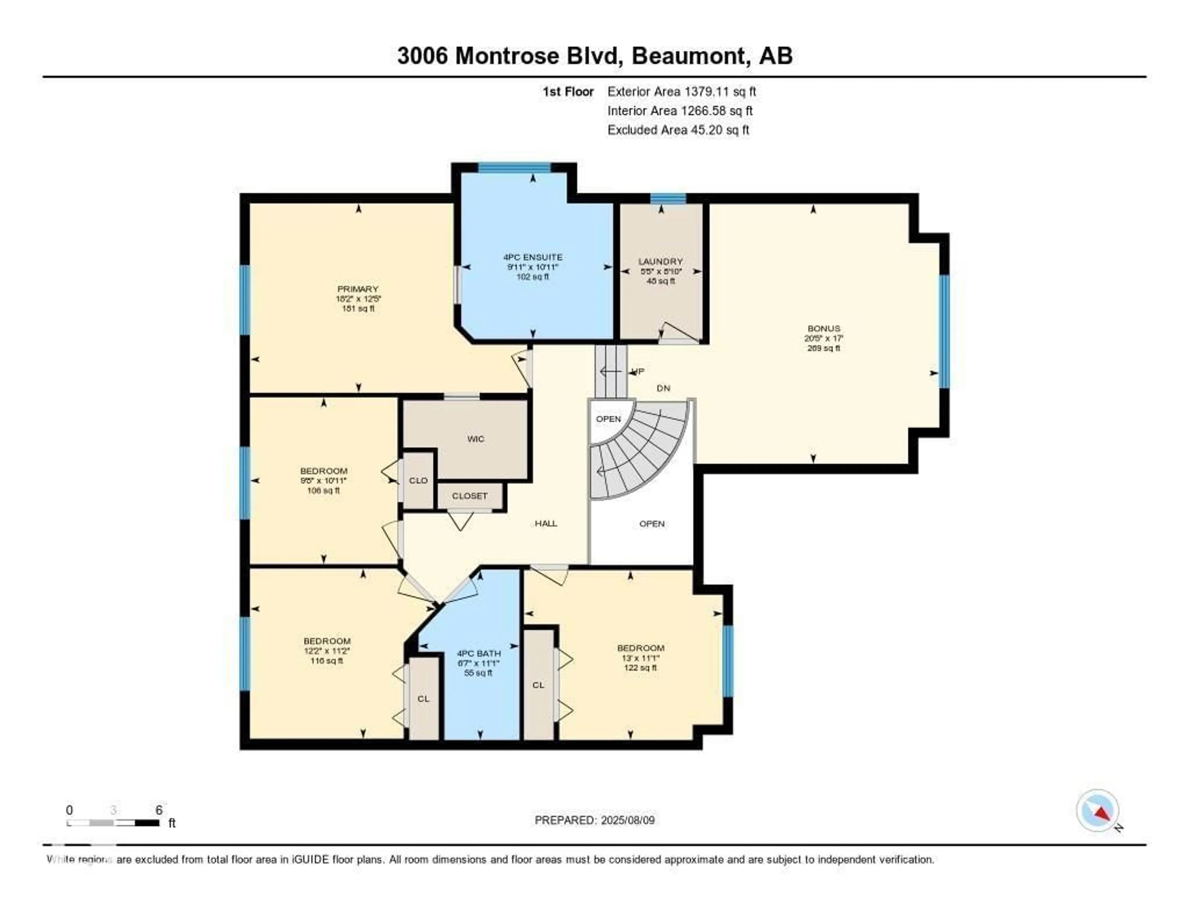 Floor plan for 3006 MONTROSE BV, Beaumont Alberta T4X0C1