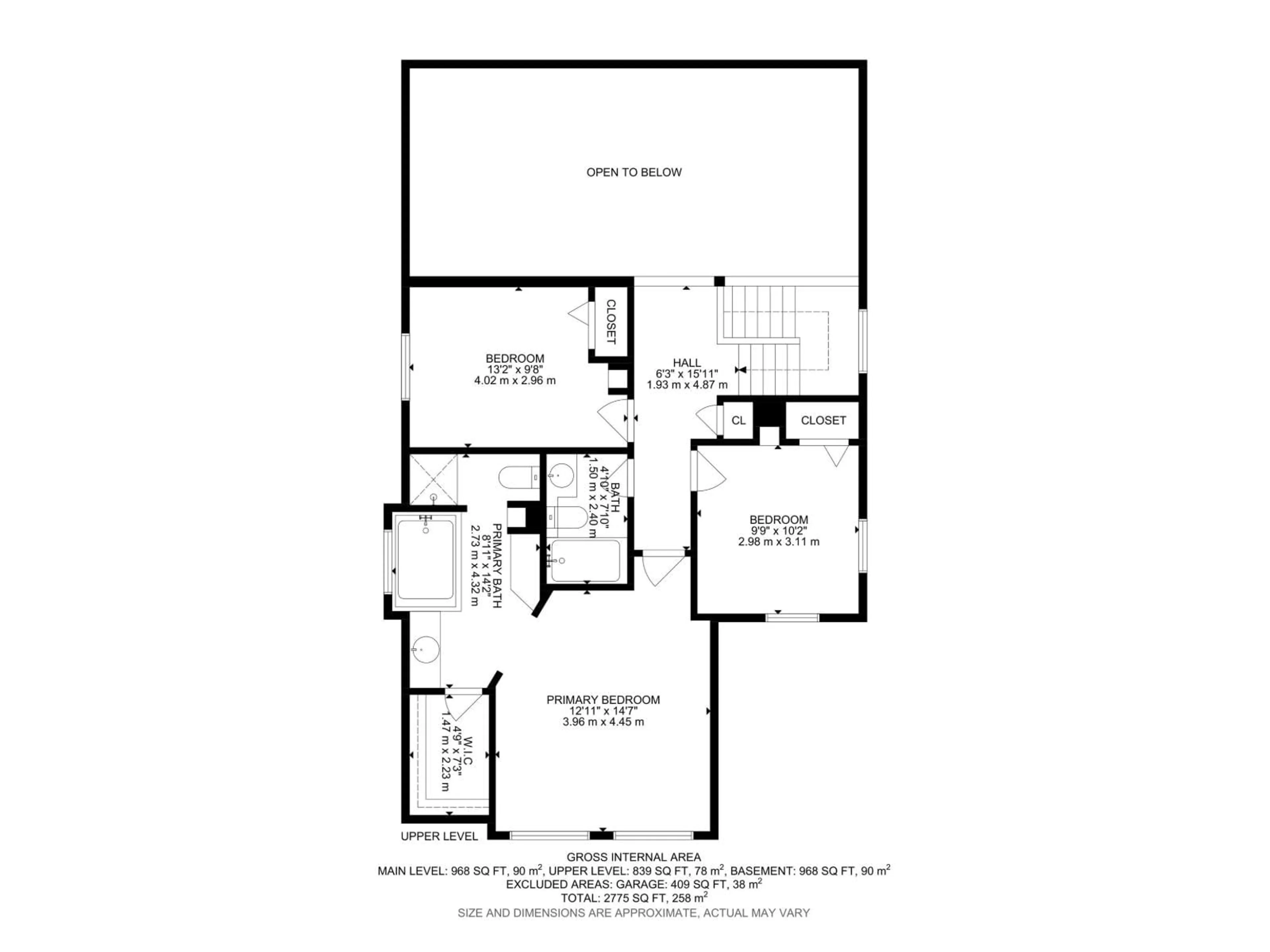 Floor plan for 3719 163 AV, Edmonton Alberta T5Y0H9