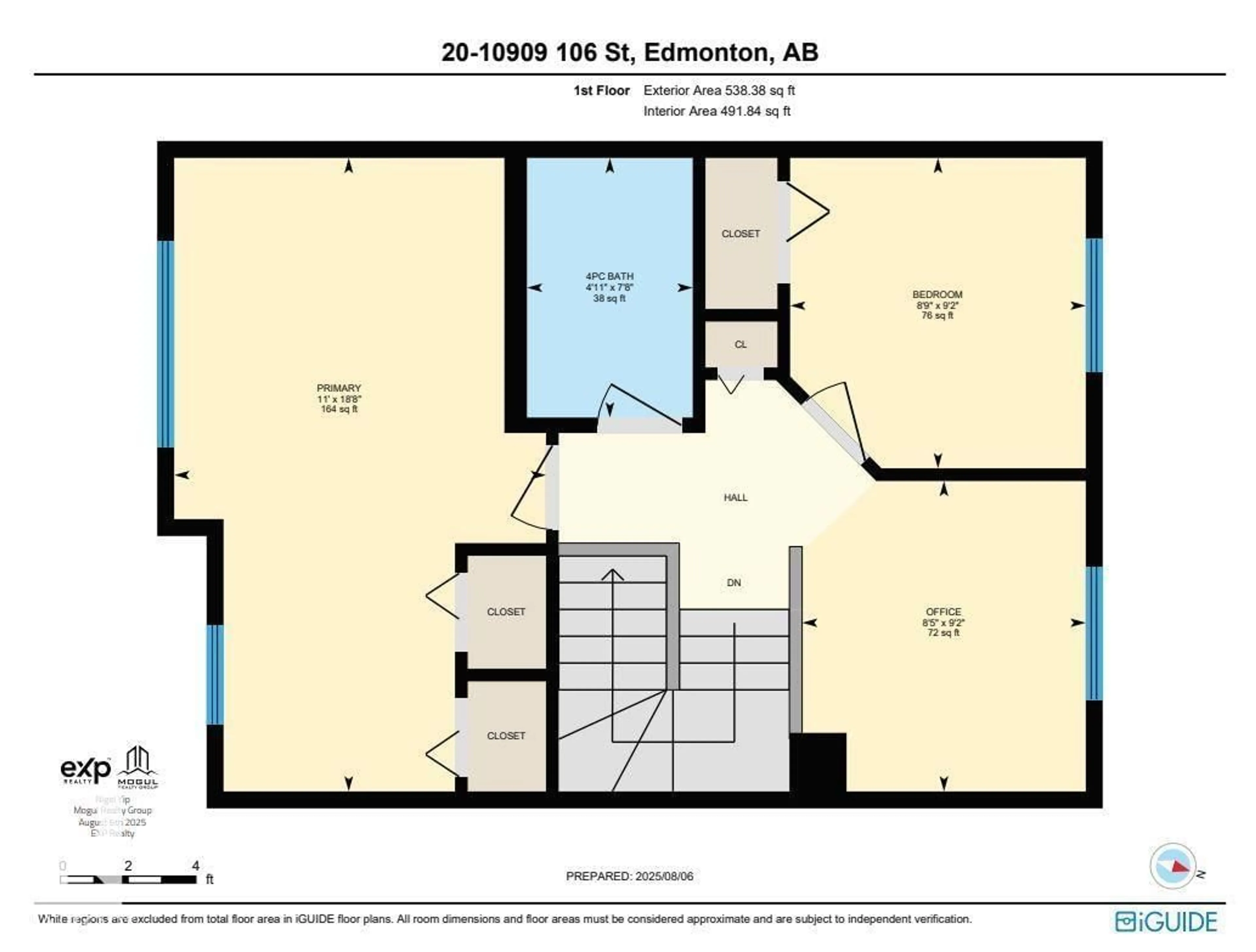 Floor plan for 20 10909 106 ST NW, Edmonton Alberta T5H4M7