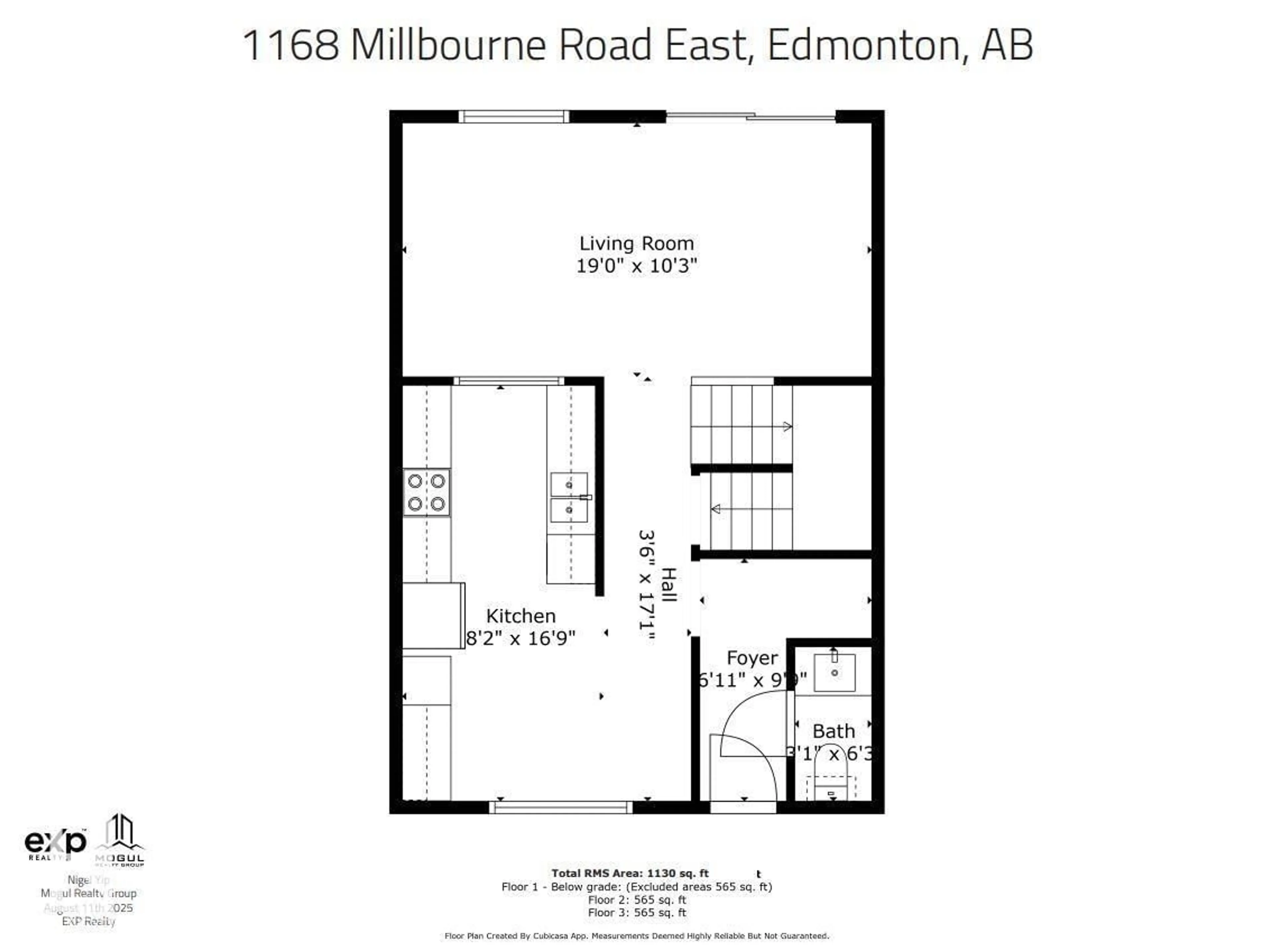 Floor plan for 1168 MILLBOURNE RD E NW, Edmonton Alberta T6K1W1