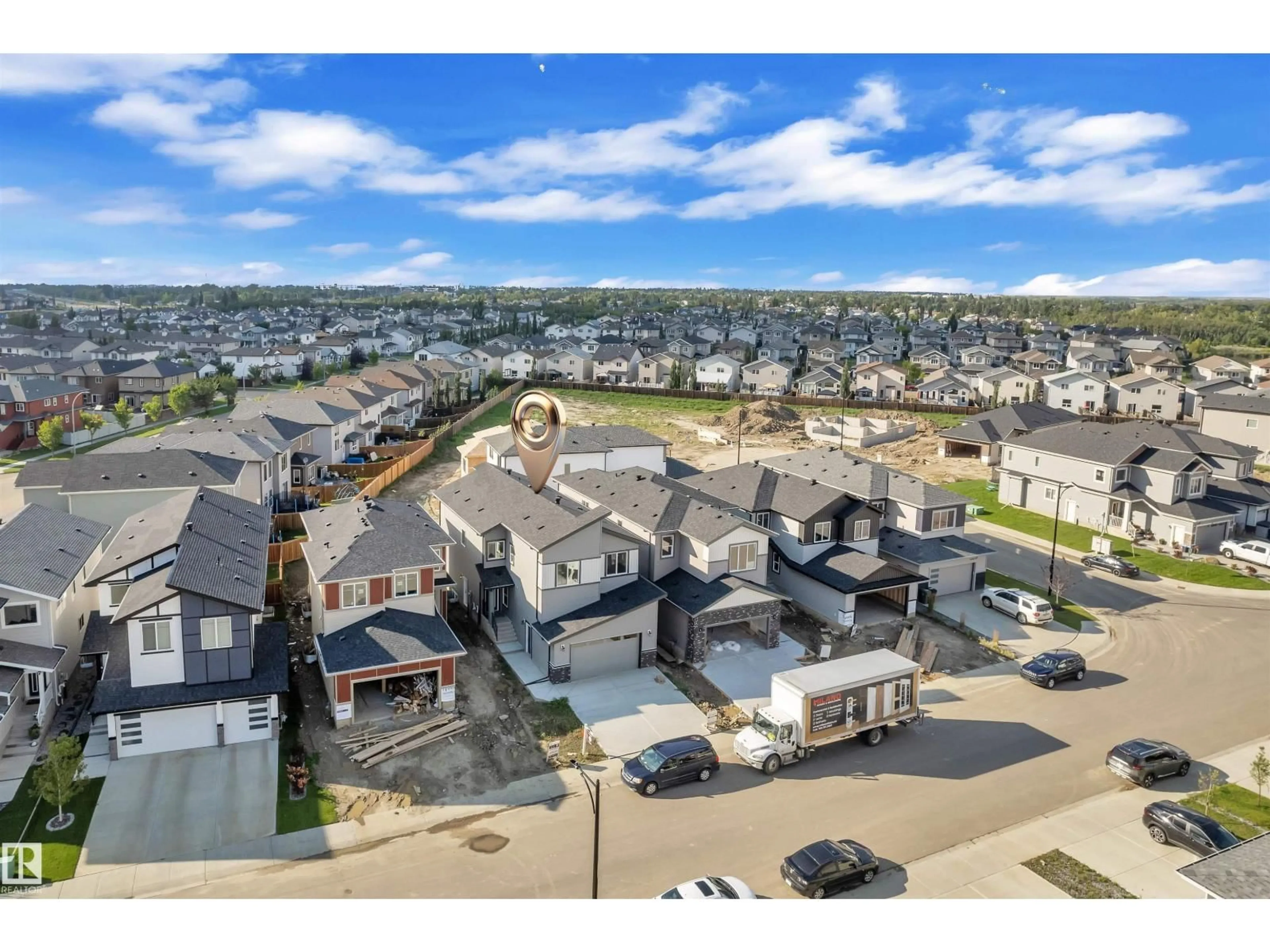 A pic from outside/outdoor area/front of a property/back of a property/a pic from drone, street for 10 DALQUIST BA, Leduc Alberta T9E1N7