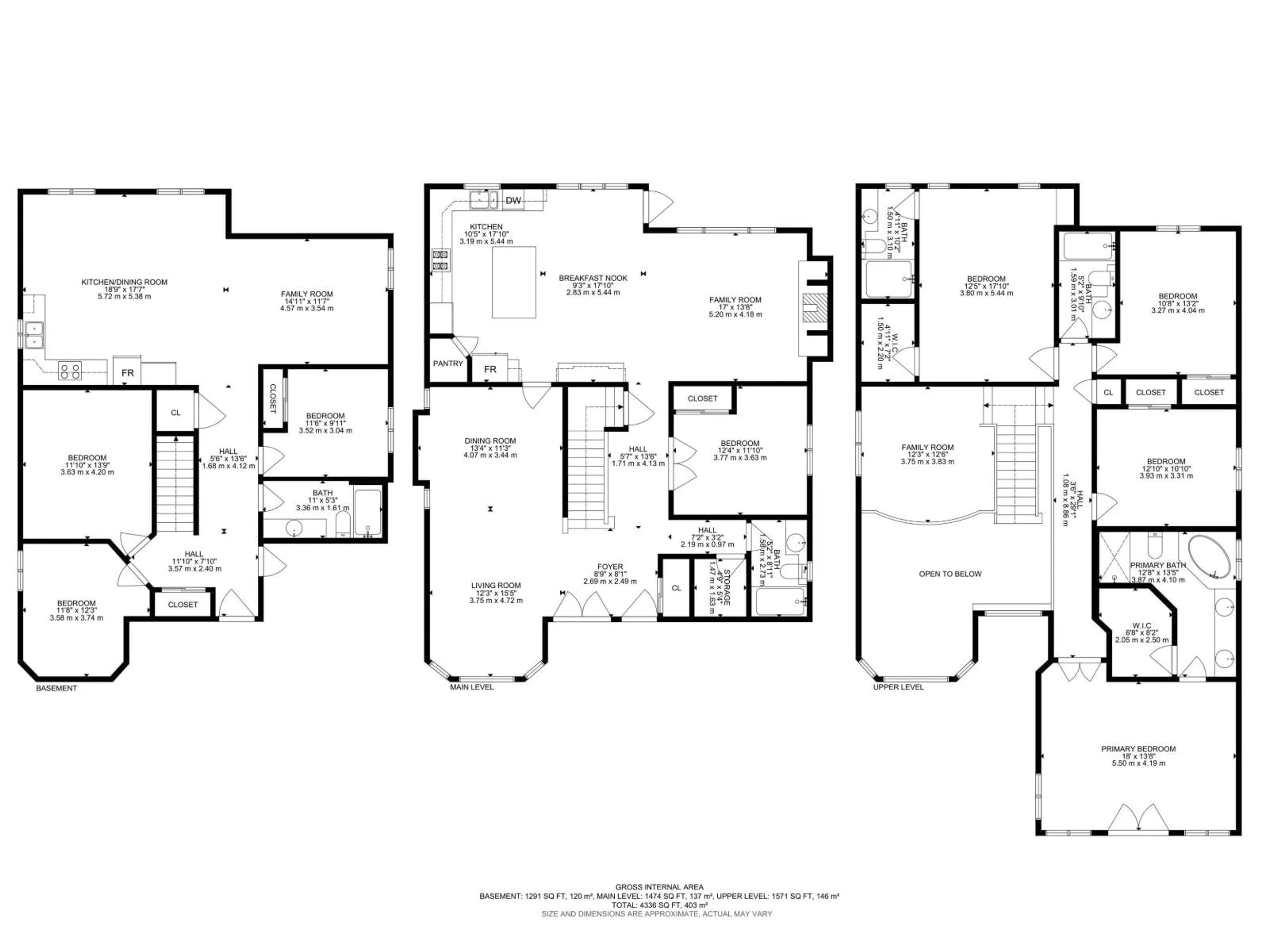Floor plan for 16414 60A ST, Edmonton Alberta T5Y0G4