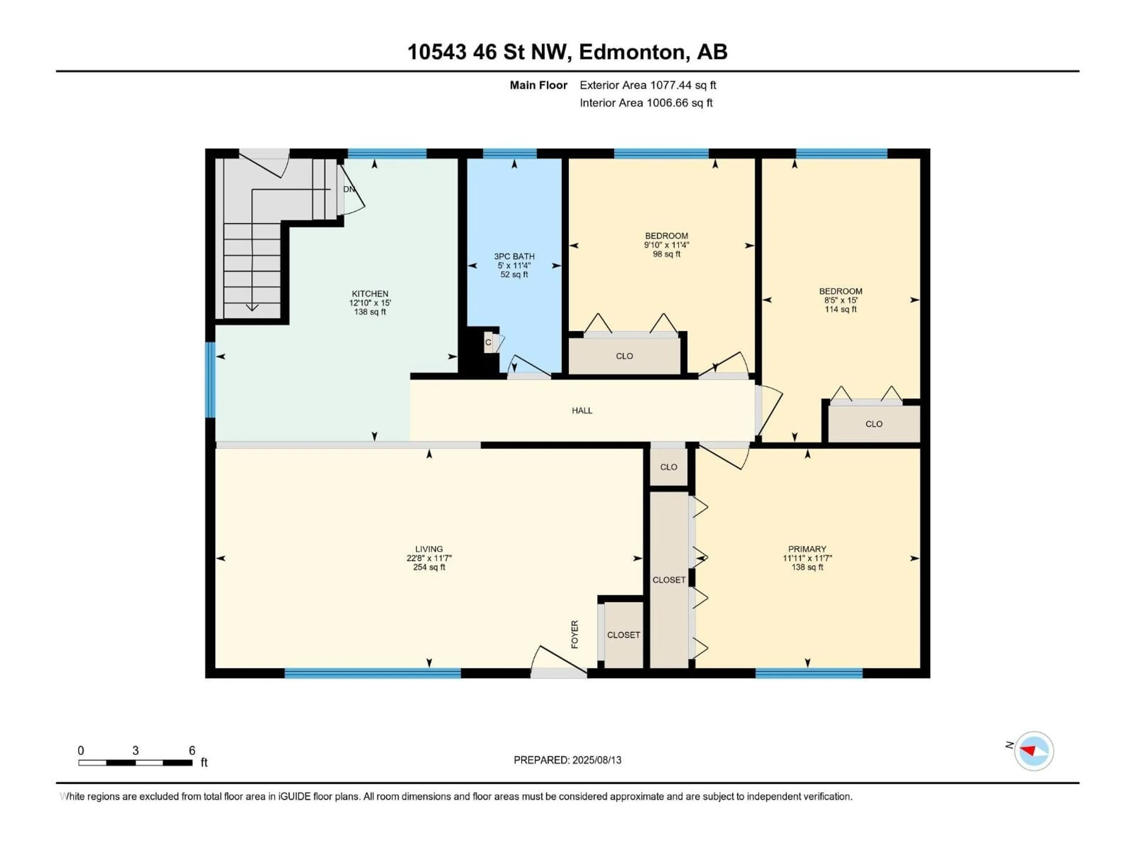 Floor plan for NW - 10543 46 ST, Edmonton Alberta T6A1Y4
