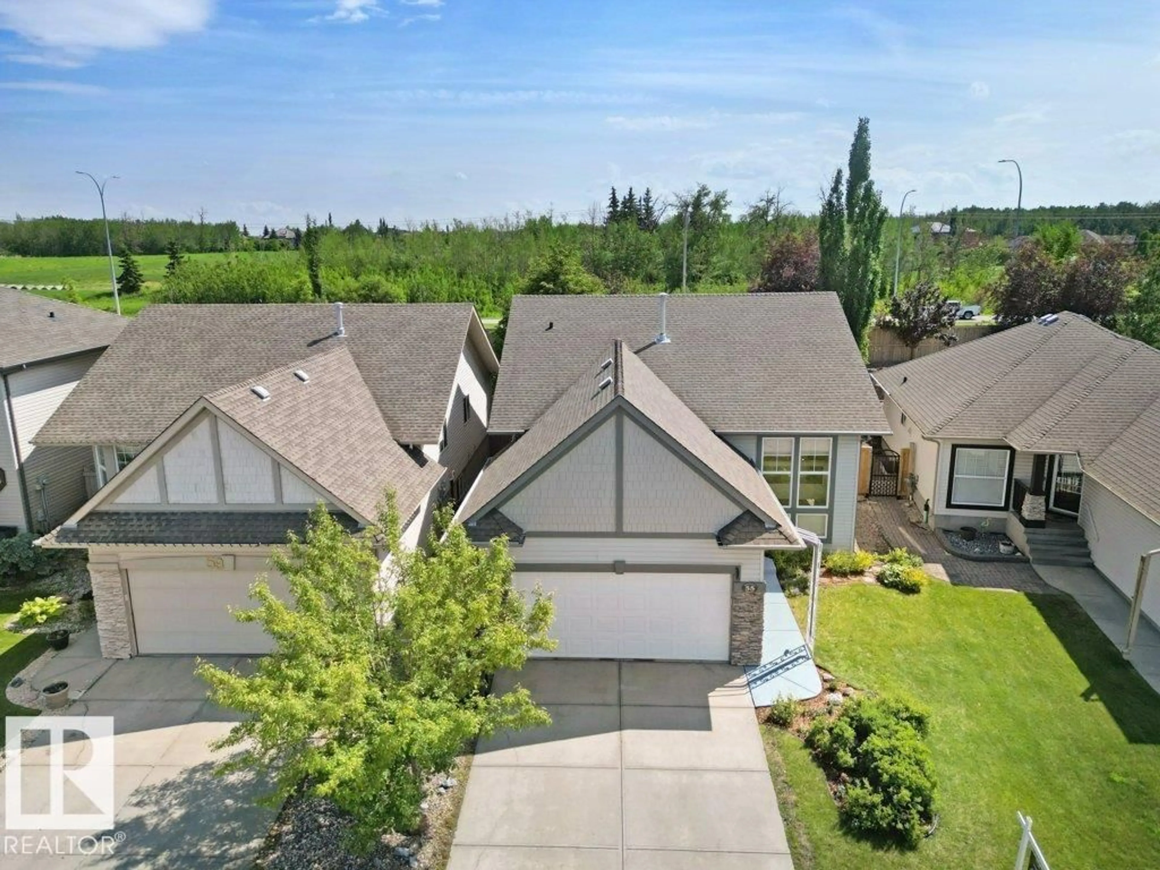 A pic from outside/outdoor area/front of a property/back of a property/a pic from drone, unknown for 55 RIDGEHAVEN CR, Sherwood Park Alberta T8A6H9