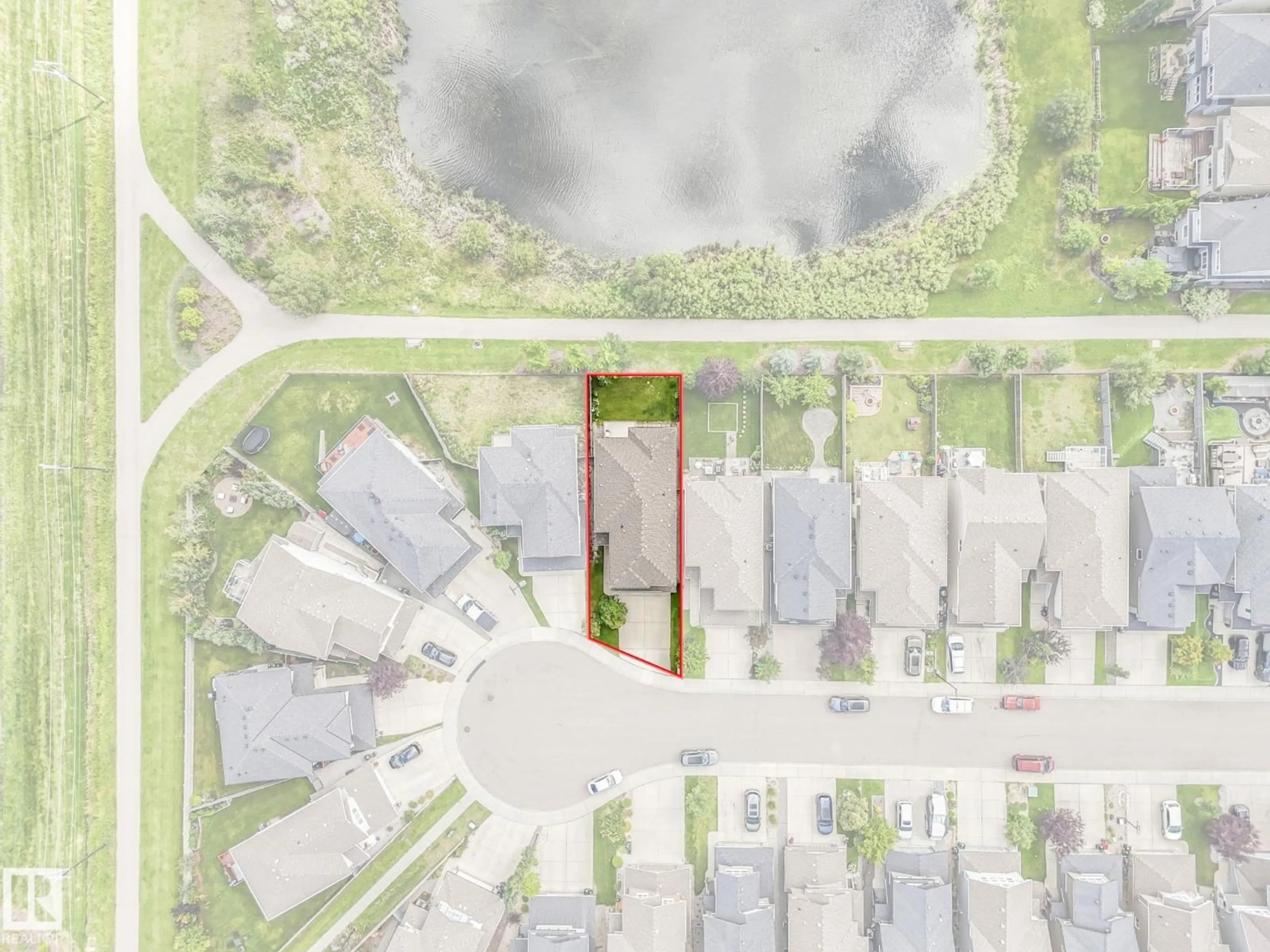 A pic from outside/outdoor area/front of a property/back of a property/a pic from drone, water/lake/river/ocean view for SW - 1019 174 ST, Edmonton Alberta T6W1Z6