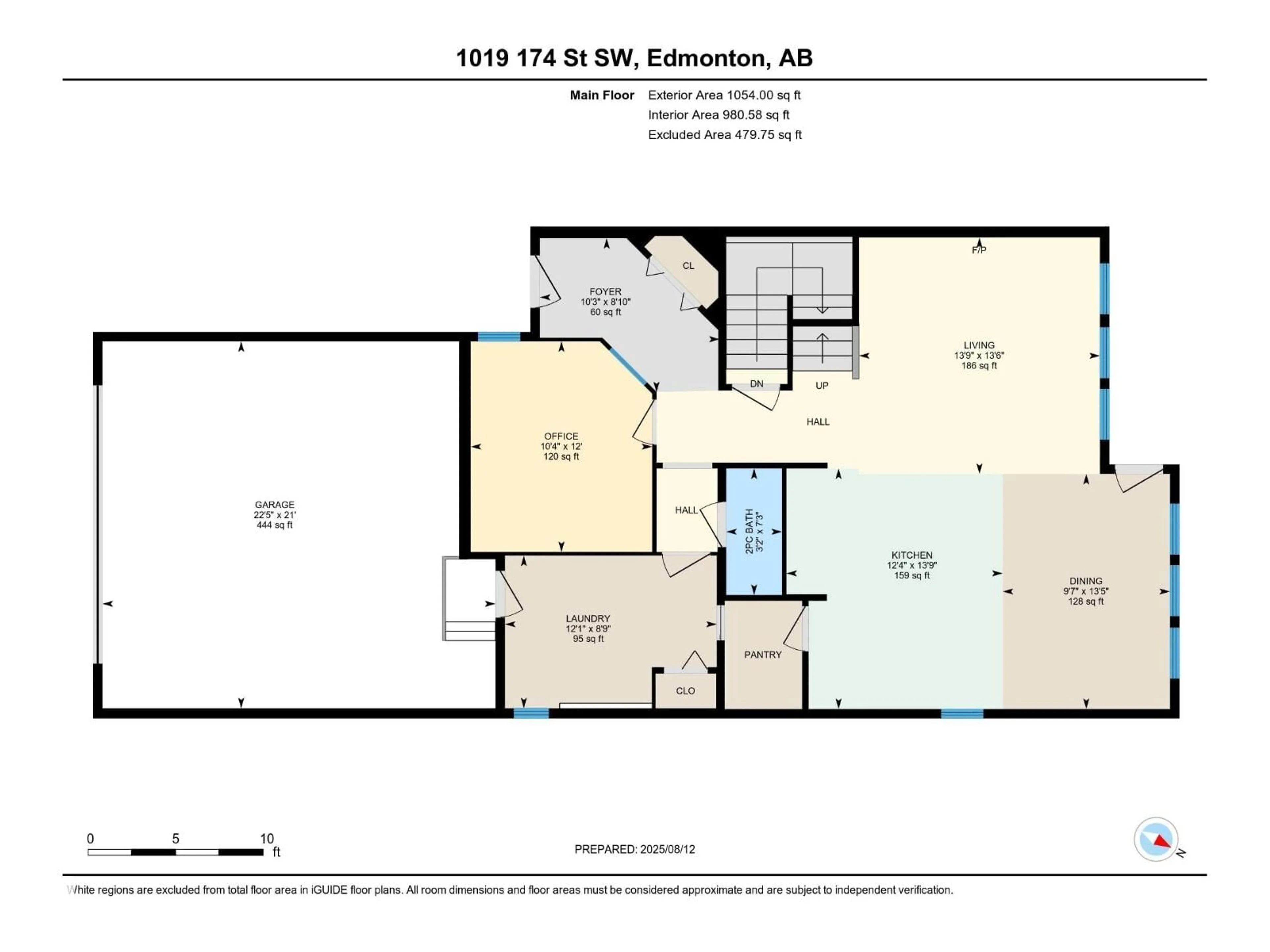 Floor plan for SW - 1019 174 ST, Edmonton Alberta T6W1Z6