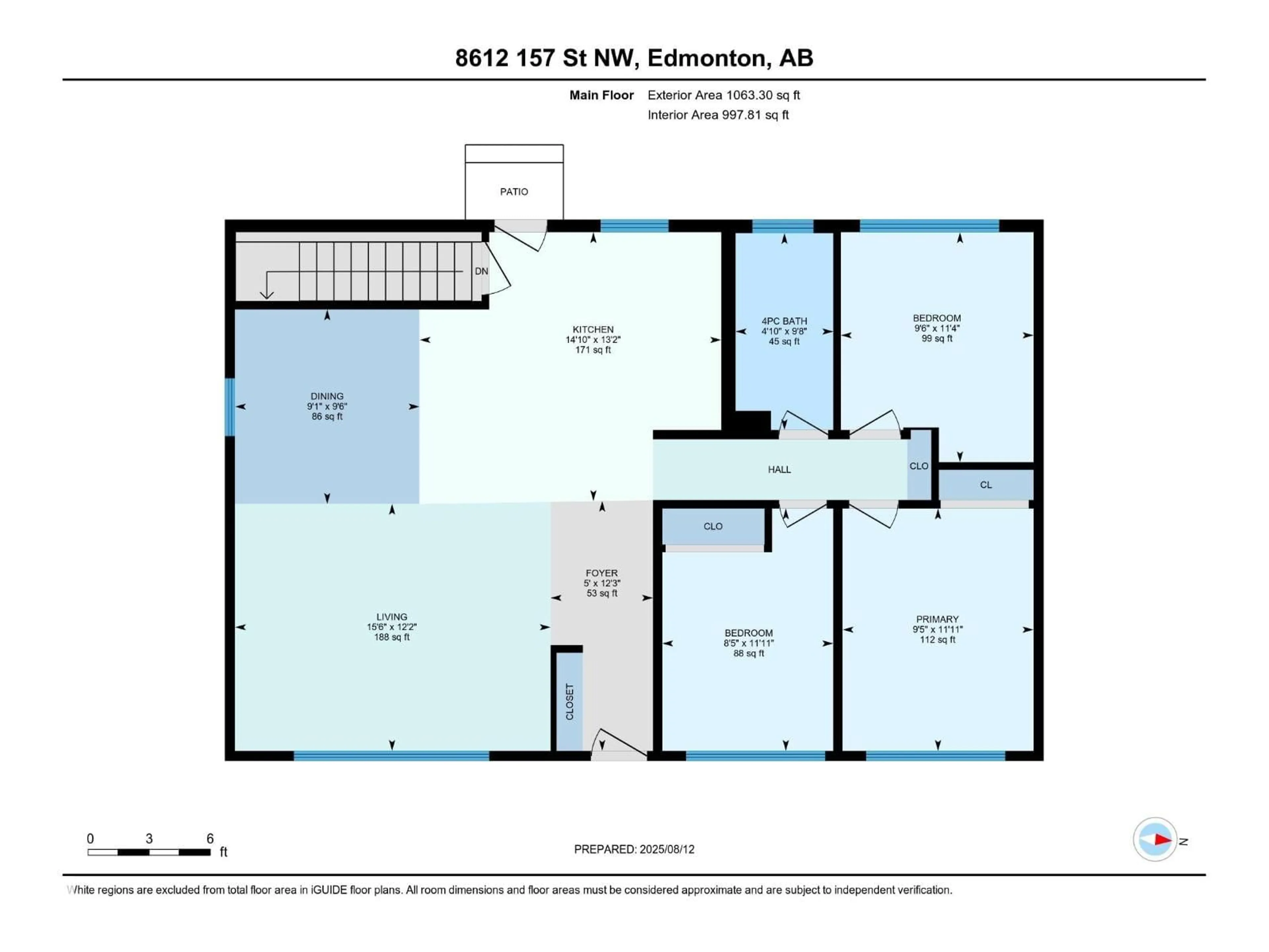 Floor plan for 8612 157 ST, Edmonton Alberta T5R2A5