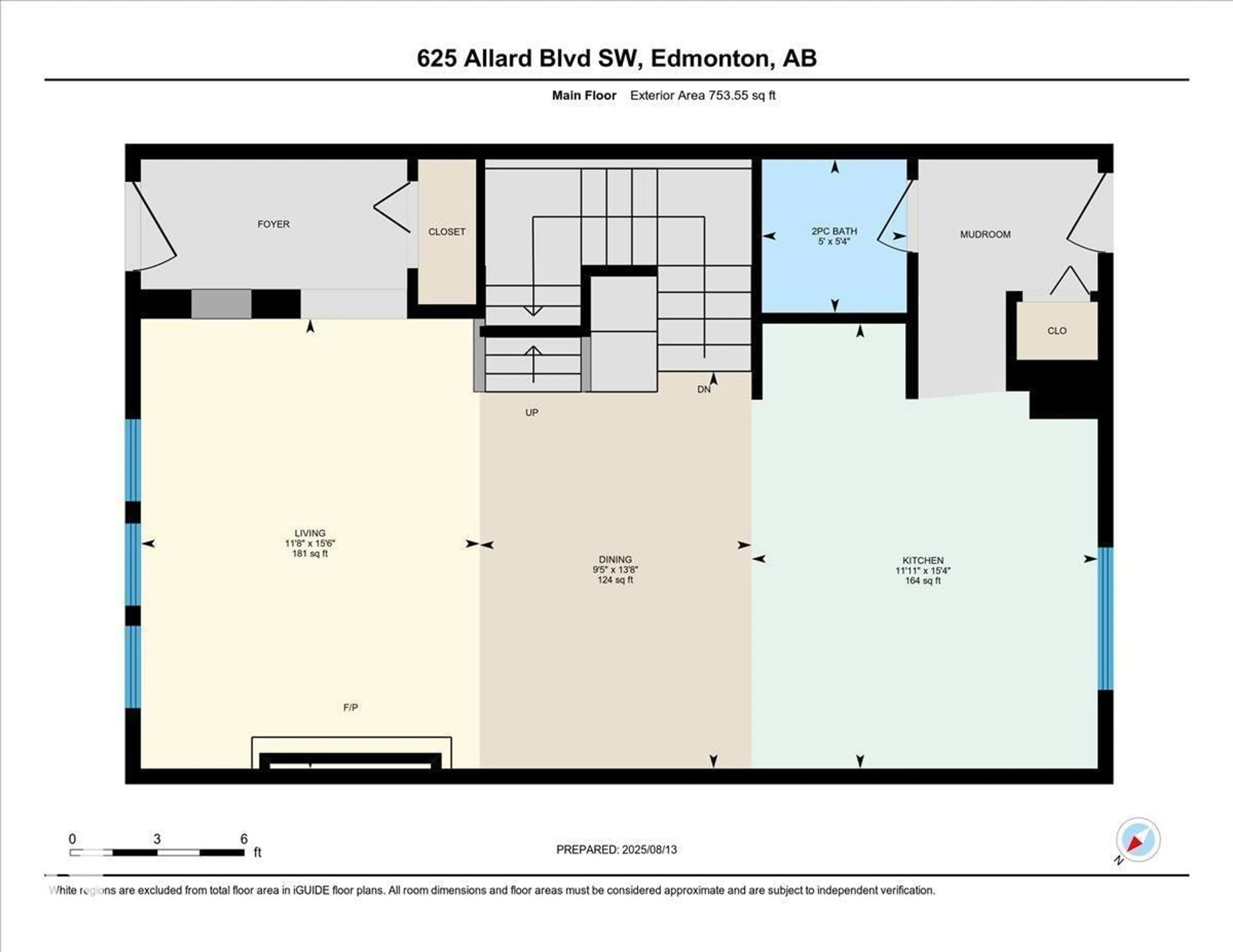 Floor plan for 625 ALLARD BV, Edmonton Alberta T6W0W6