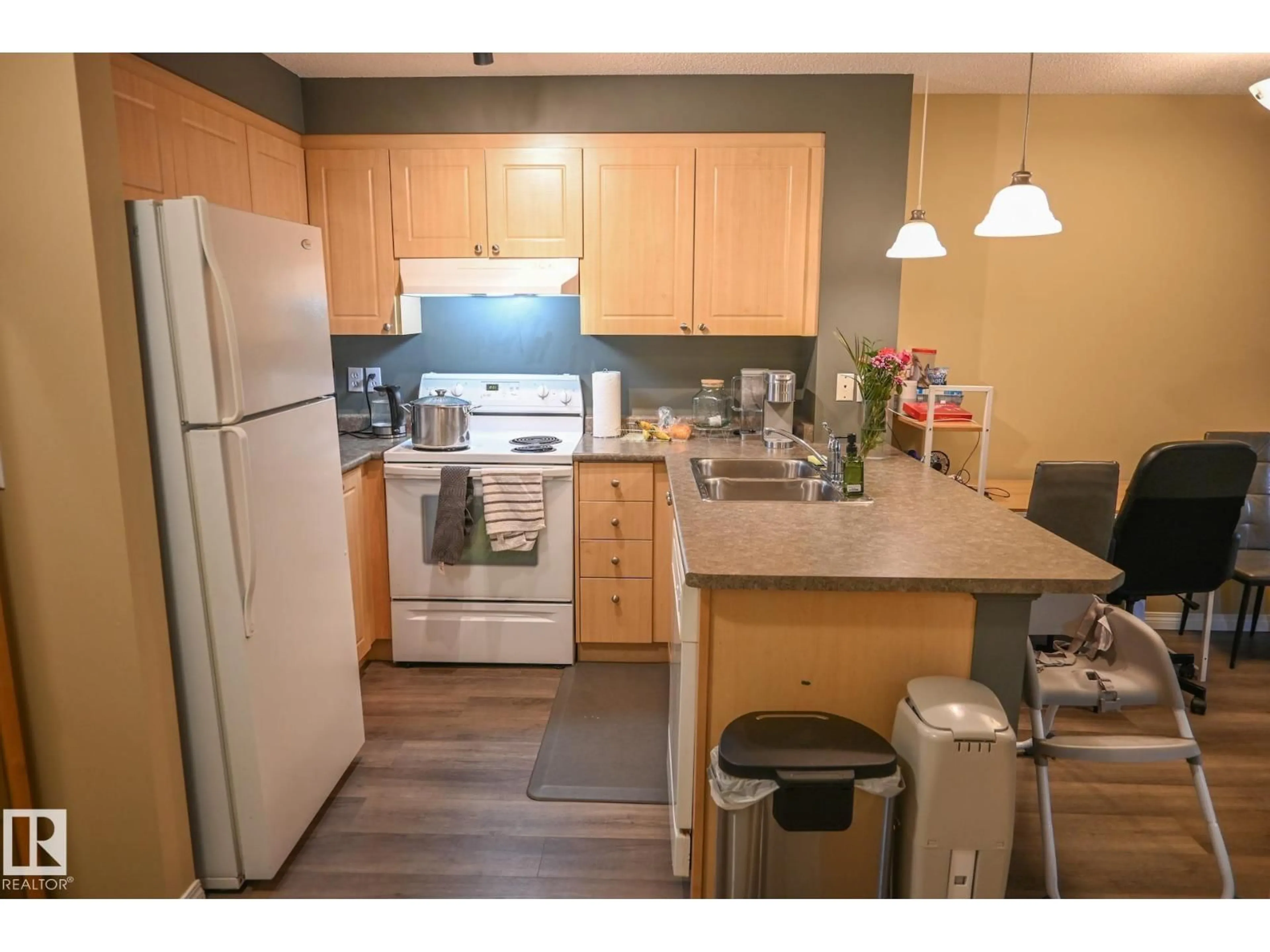 Standard kitchen, wood/laminate floor for #113 - 630 MCALLISTER LO, Edmonton Alberta T6W1N1