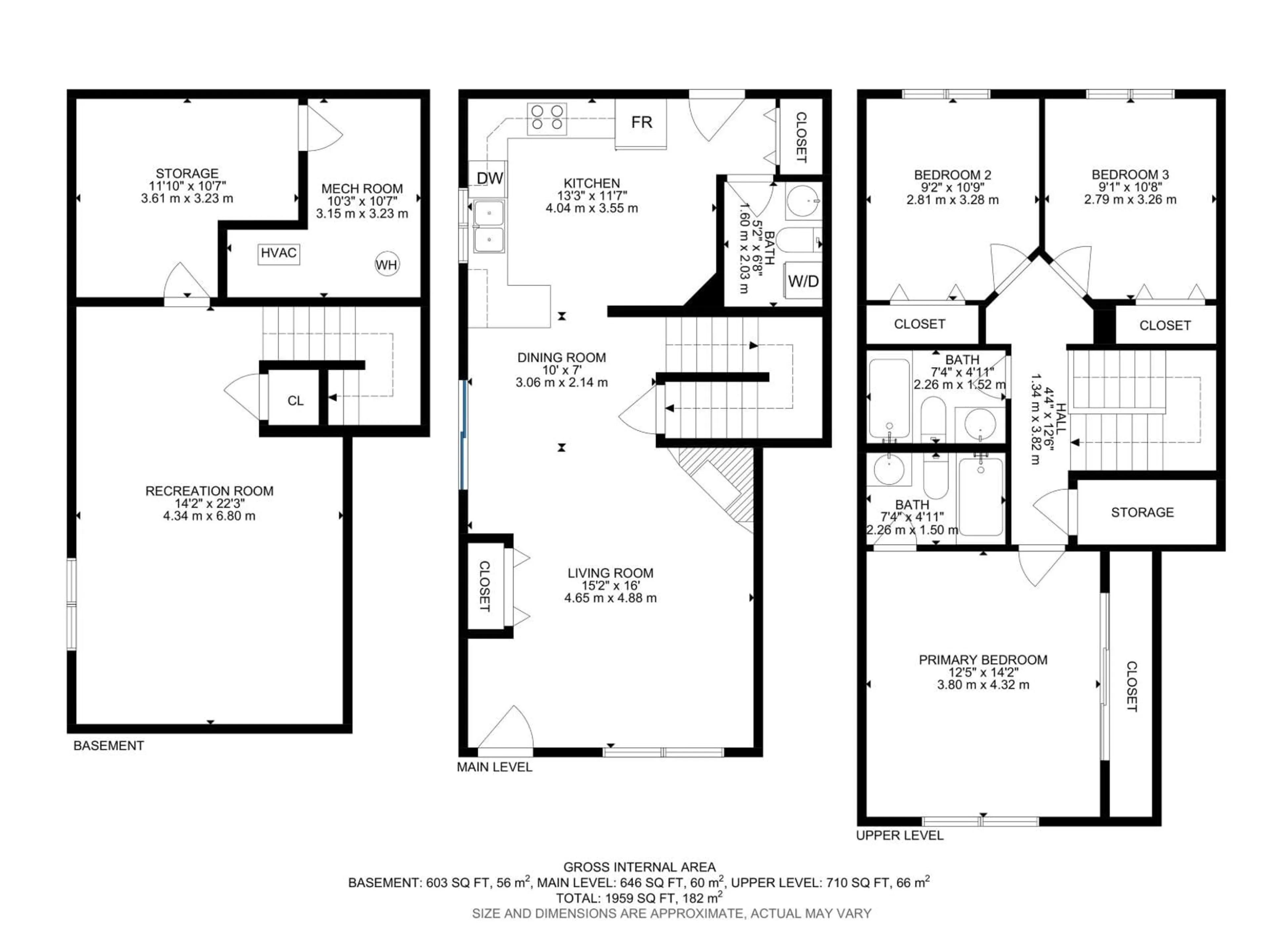 Floor plan for 4035 38 ST, Edmonton Alberta T6L6W8