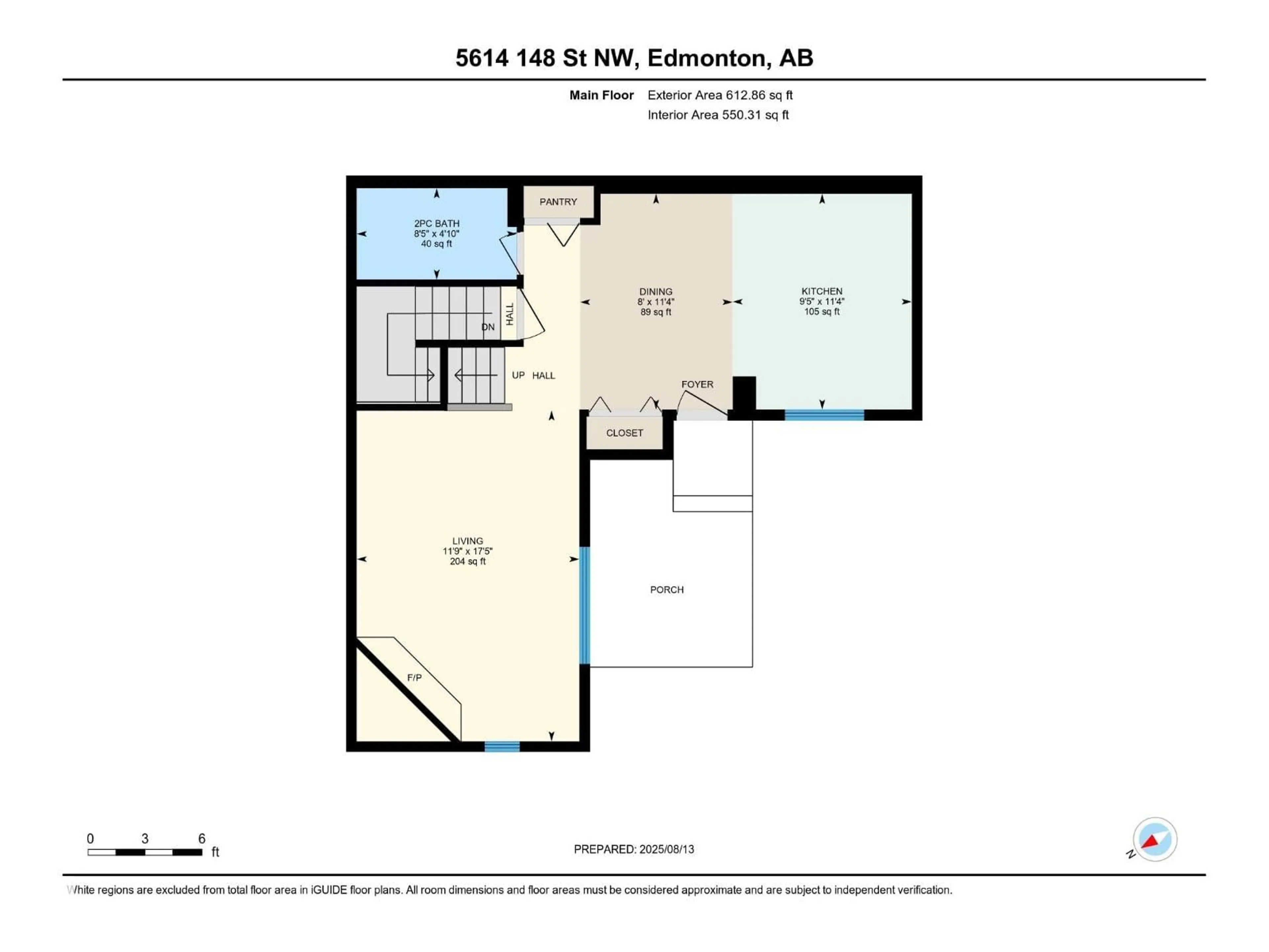 Floor plan for NW - 5614 148 ST, Edmonton Alberta T6H4T8