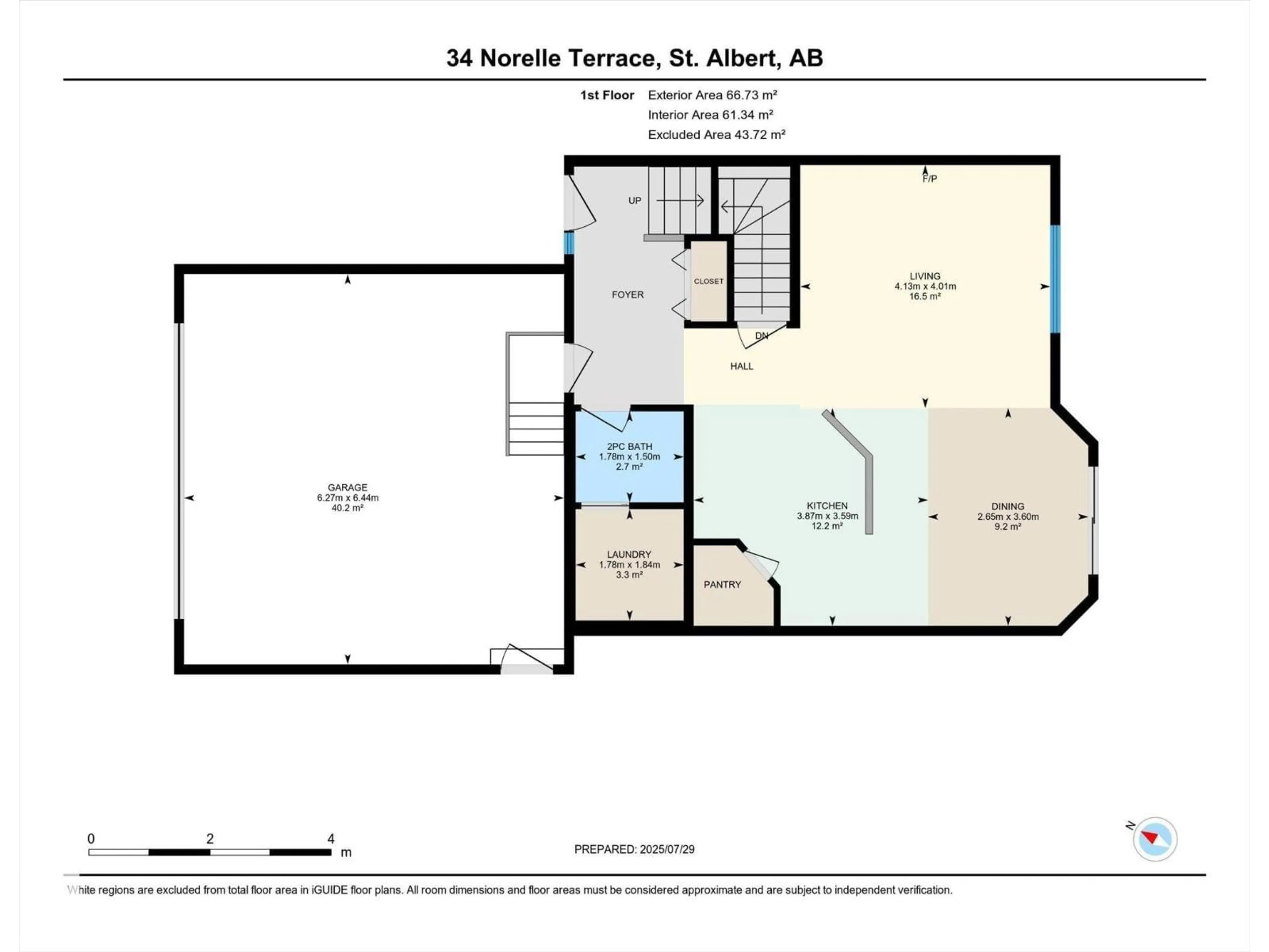 Floor plan for 34 NORELLE TERRACE, St. Albert Alberta T8N3V5