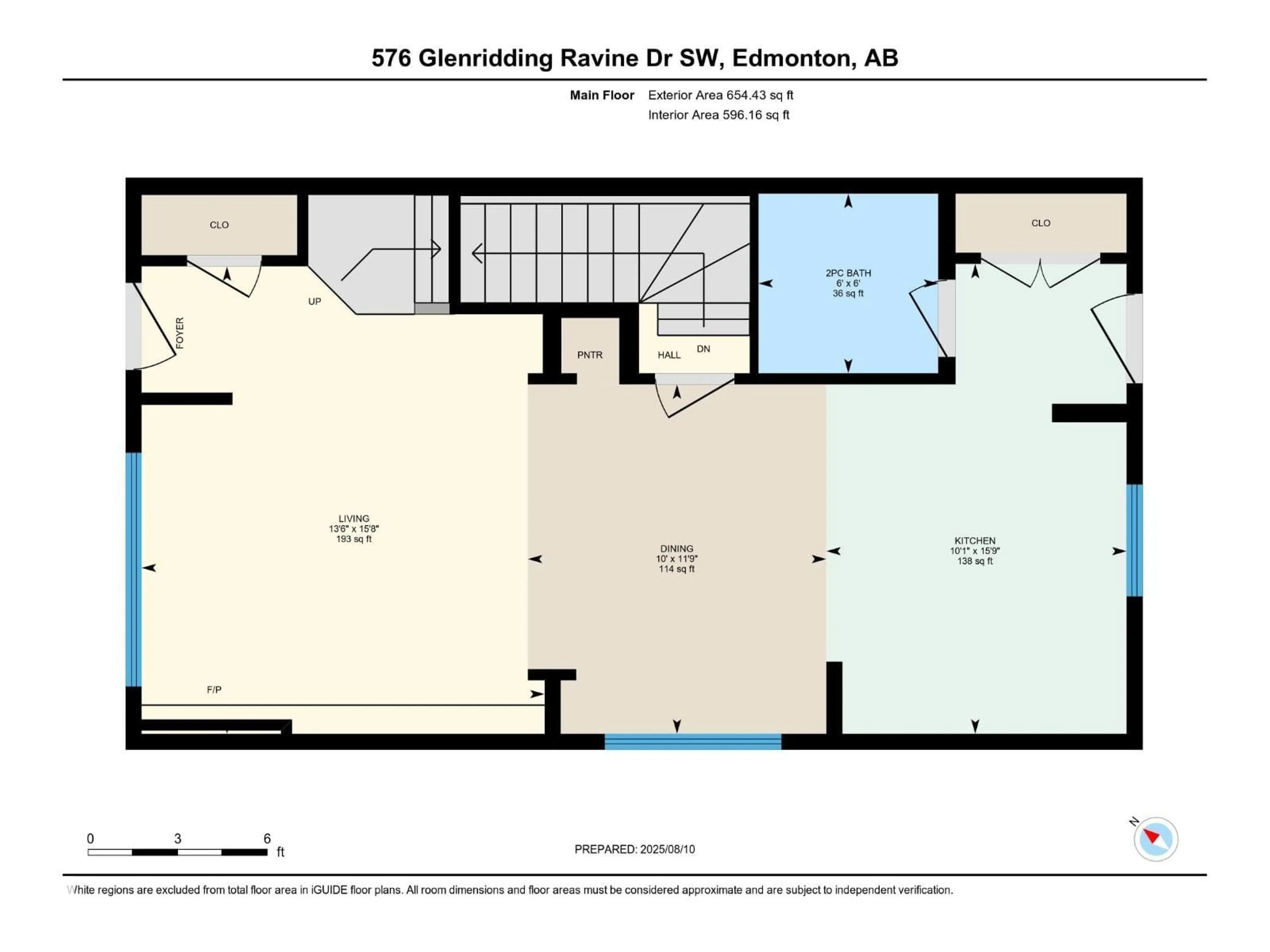 Floor plan for 576 GLENRIDDING RAVINE DR, Edmonton Alberta T6W4P1
