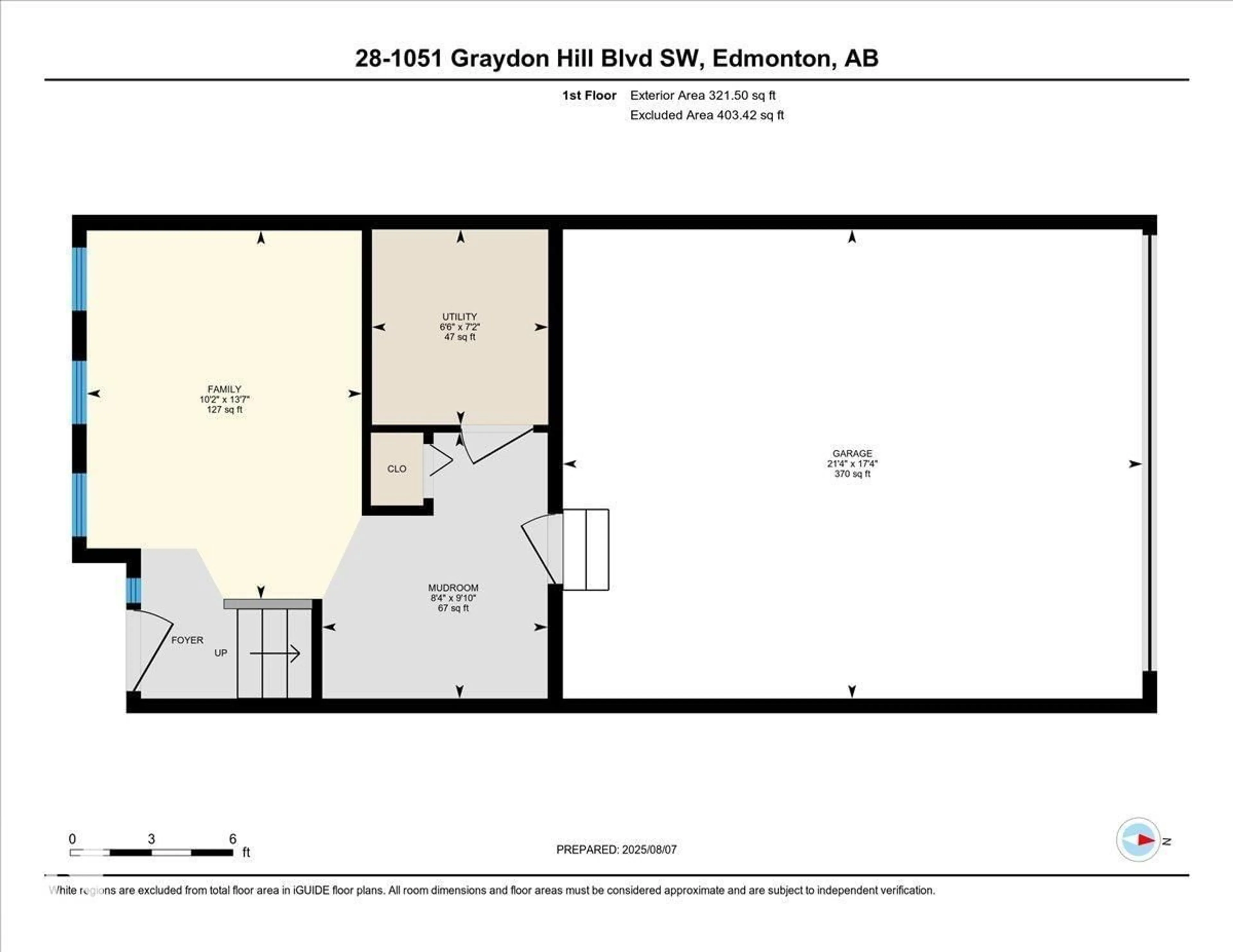 Floor plan for 28 - 1051 GRAYDON HILL BV, Edmonton Alberta T6W3C8