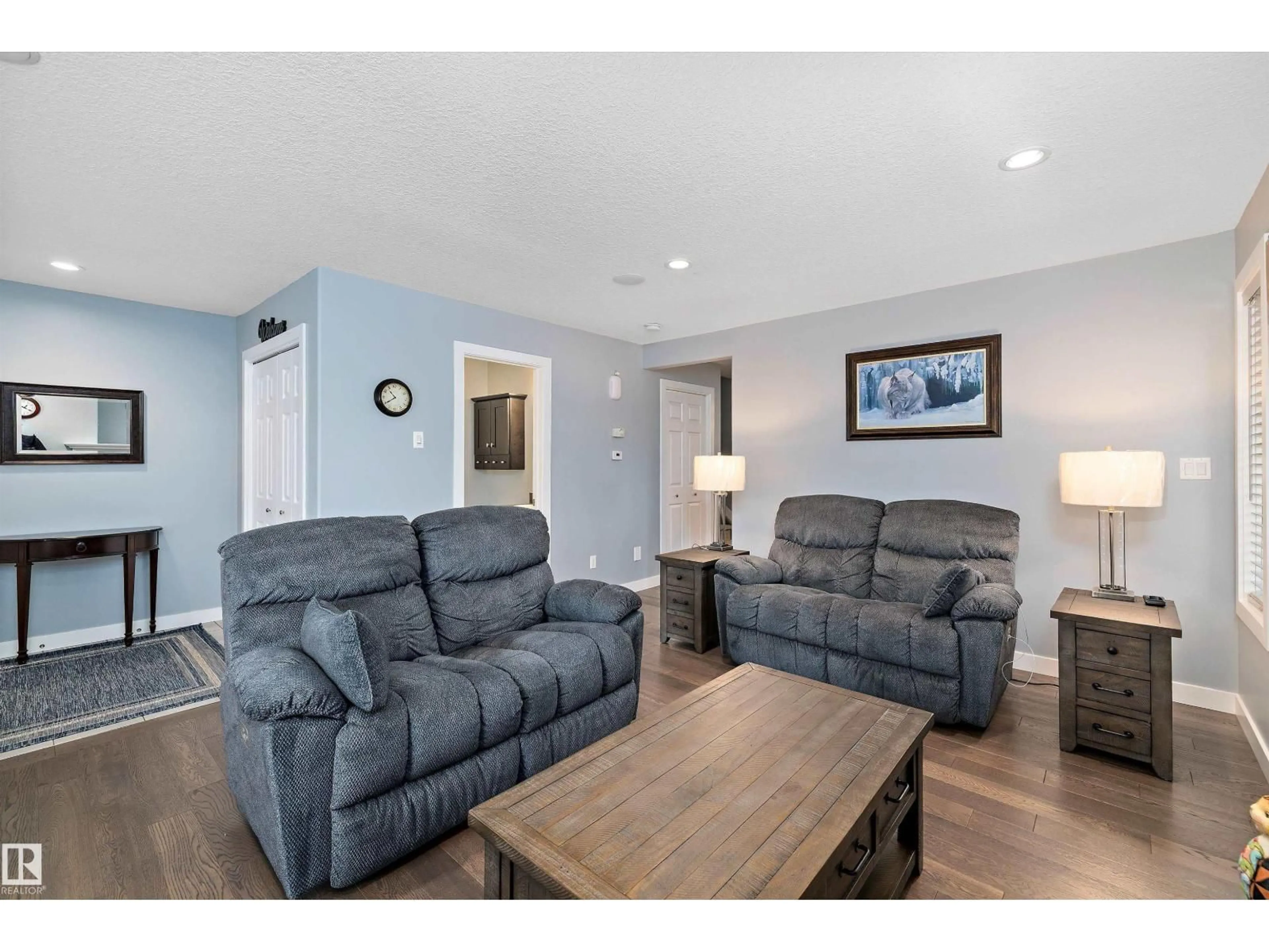 Living room with furniture, unknown for 2 ROSEBERRY LN, Fort Saskatchewan Alberta T8L0P5