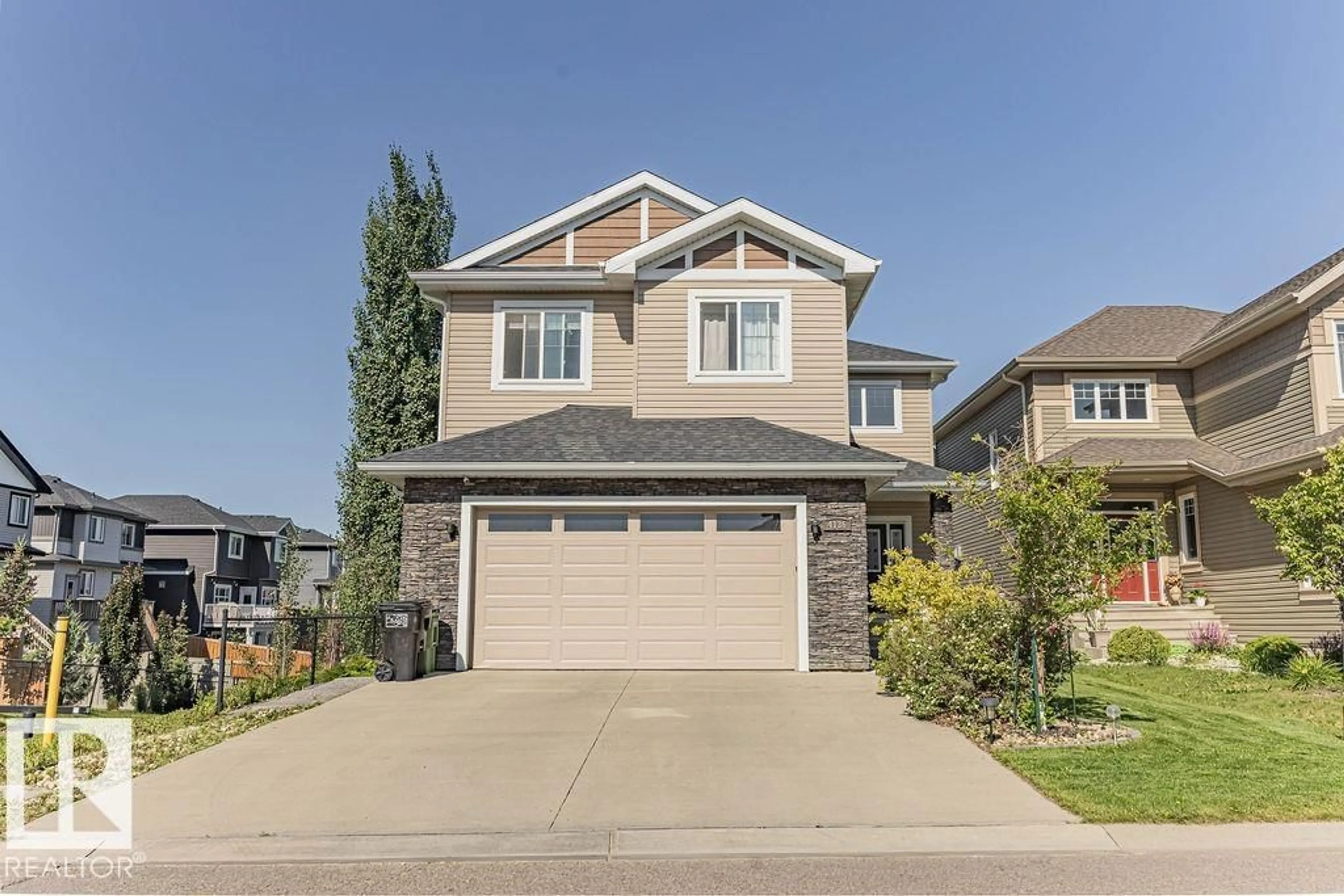 Home with vinyl exterior material, street for SW - 4136 CHARLES LINK LI, Edmonton Alberta T6W0Z5