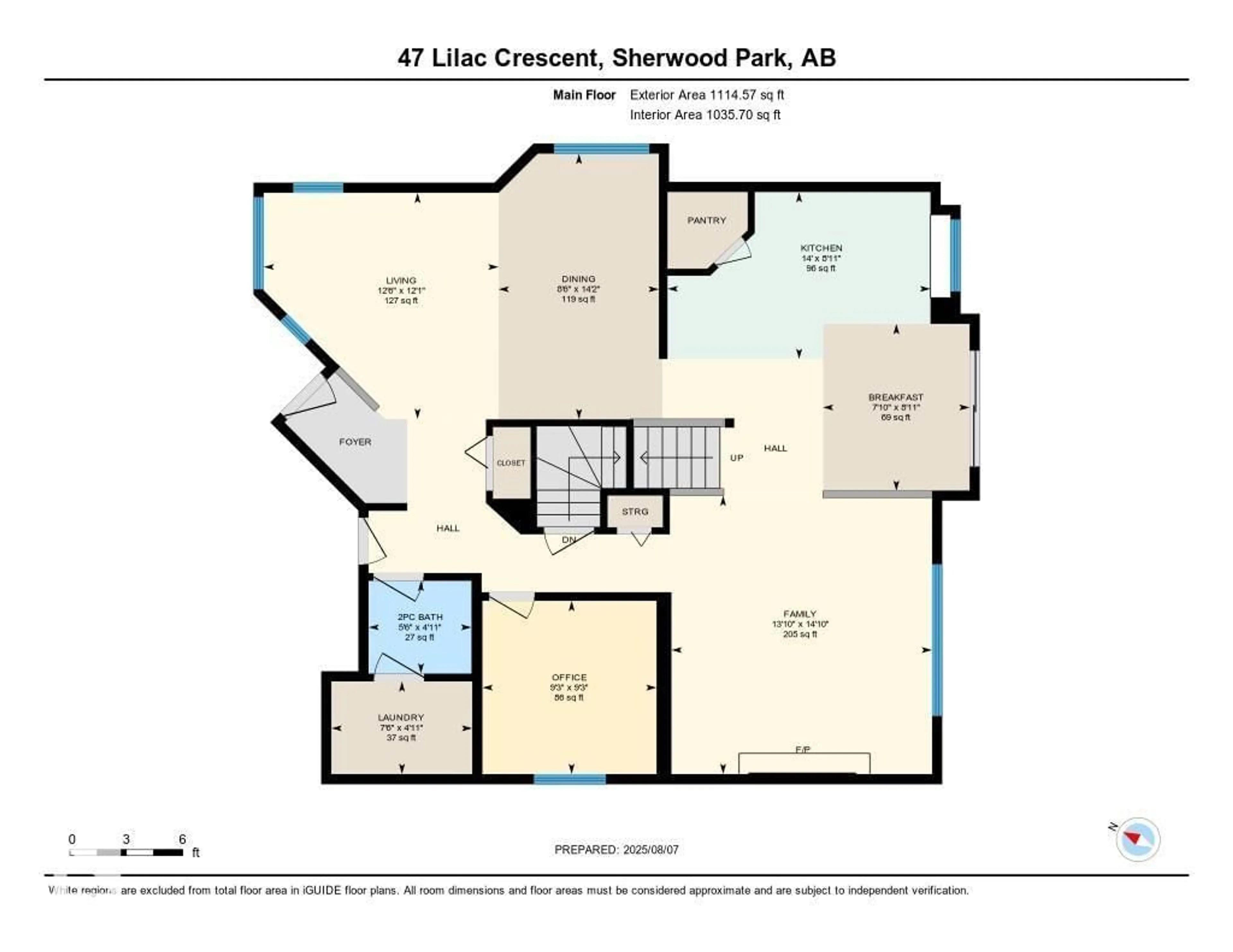 Floor plan for 47 LILAC CR, Sherwood Park Alberta T8A2N1