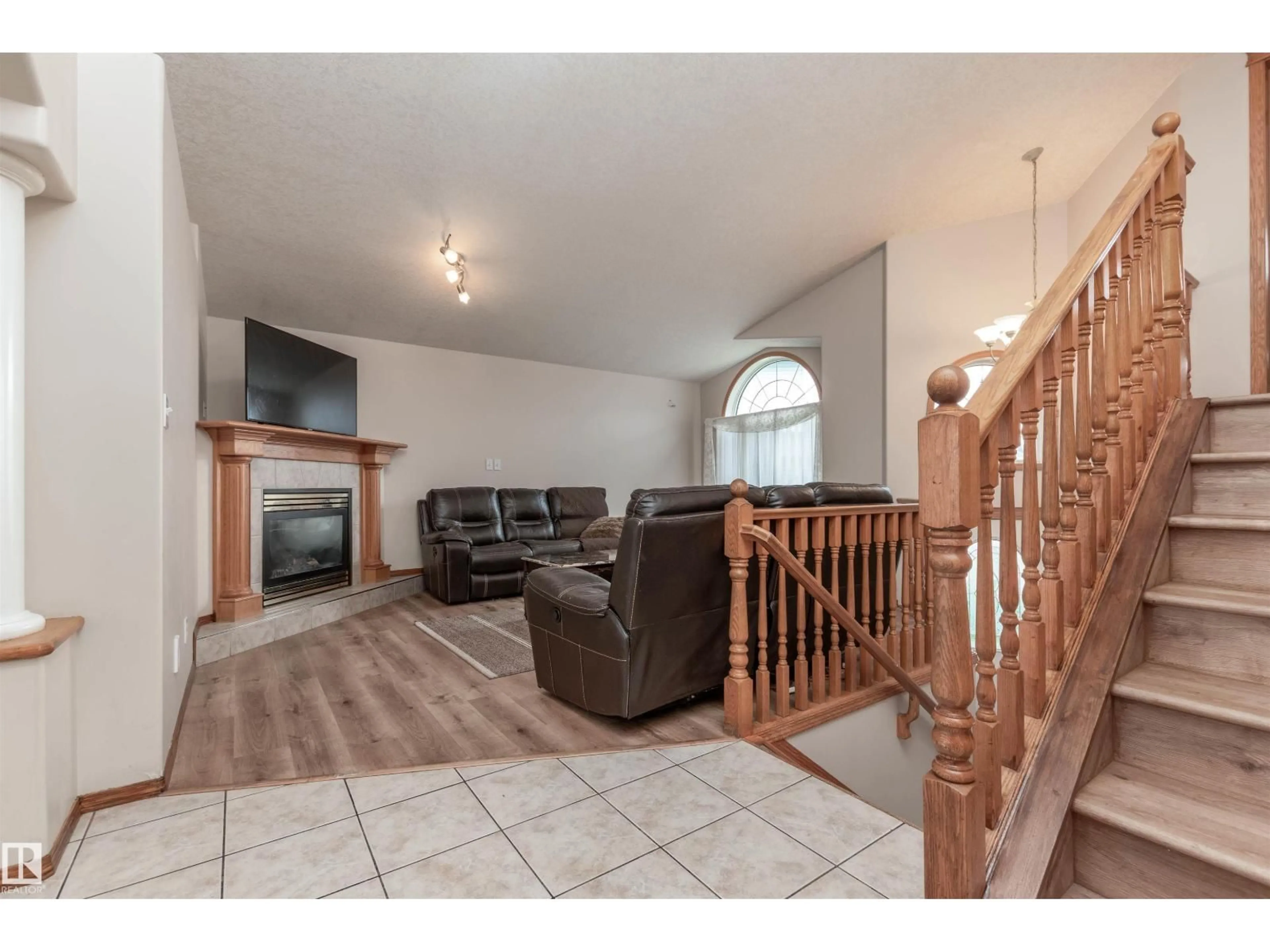 Living room with furniture, unknown for 6704 166 AV, Edmonton Alberta T5Z3P7