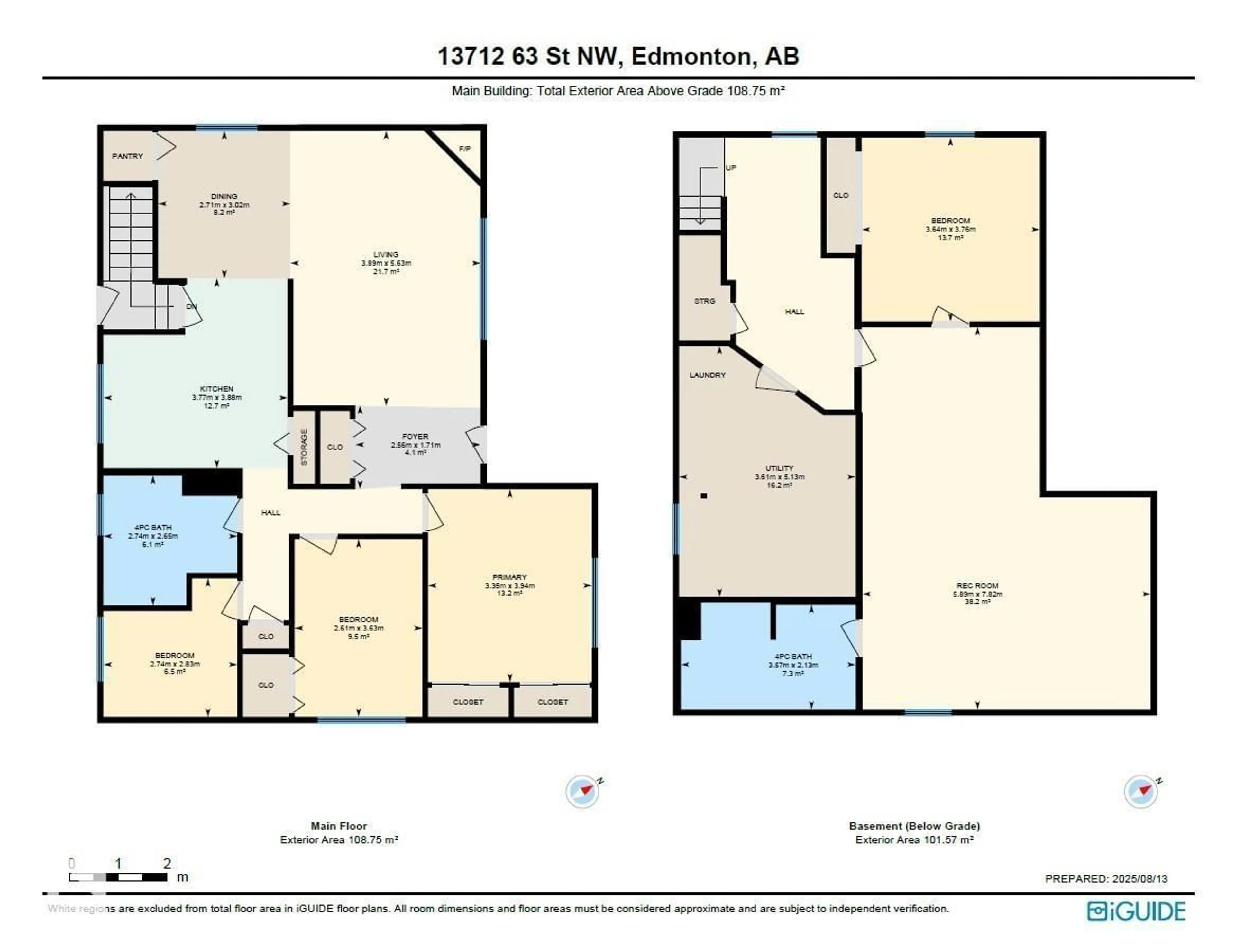 Floor plan for 13712 63 ST, Edmonton Alberta T5R1R3