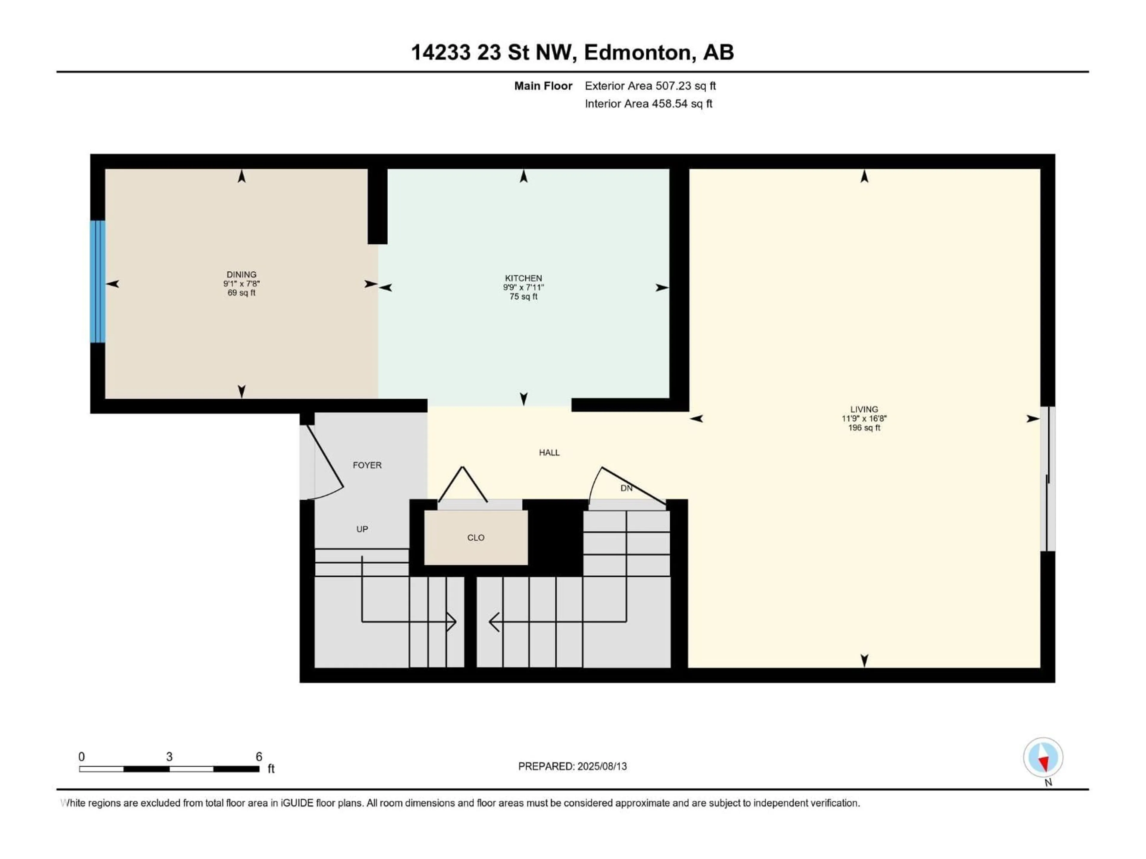 Floor plan for 14233 23 ST, Edmonton Alberta T5Y1E8