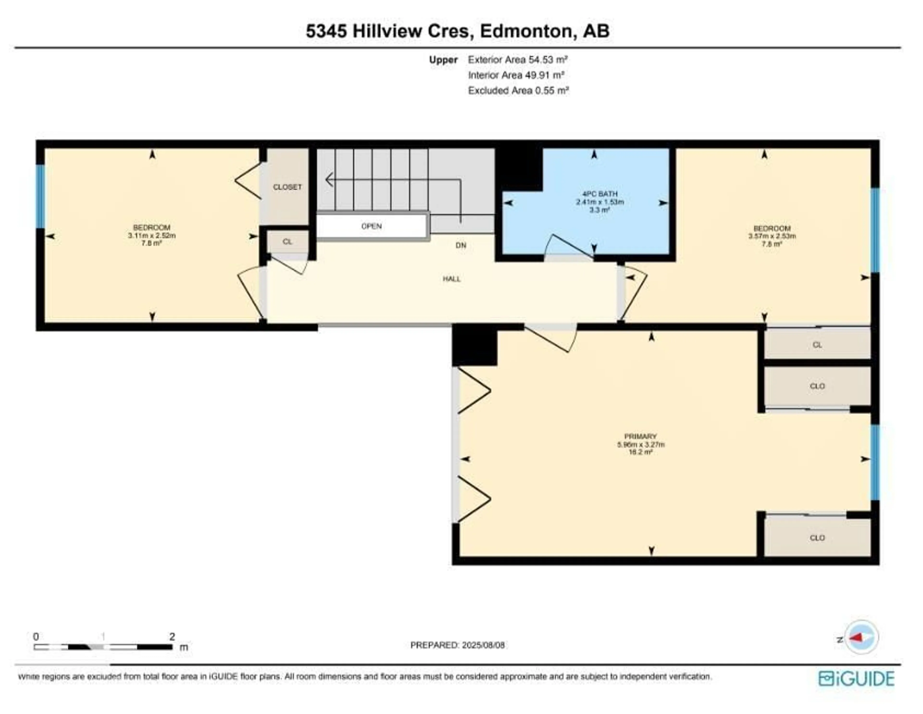 Floor plan for 5345 HILL VIEW CR, Edmonton Alberta T6L1V9