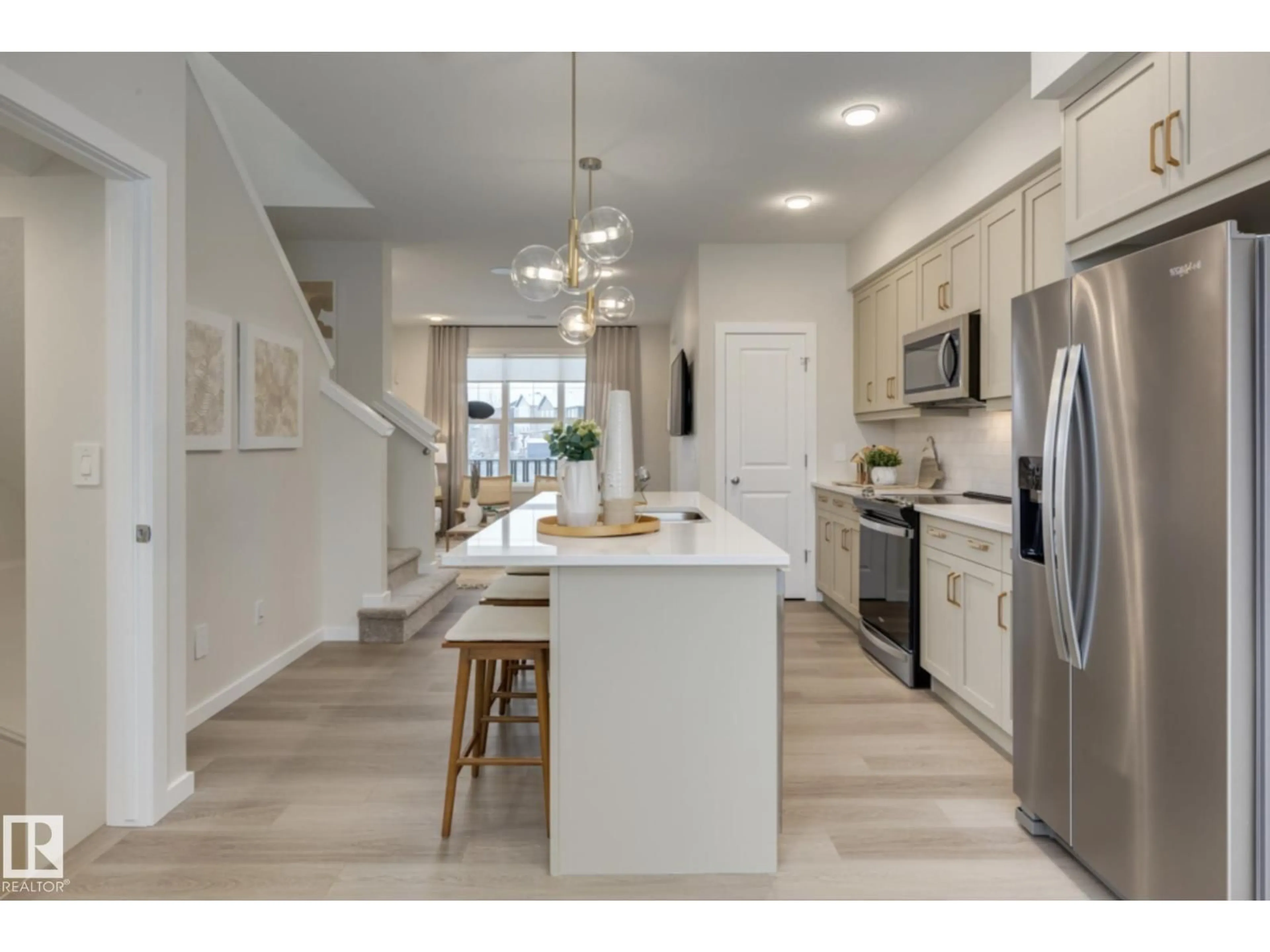 Open concept kitchen, ceramic/tile floor for 7020 50A AV, Beaumont Alberta T4X3E6