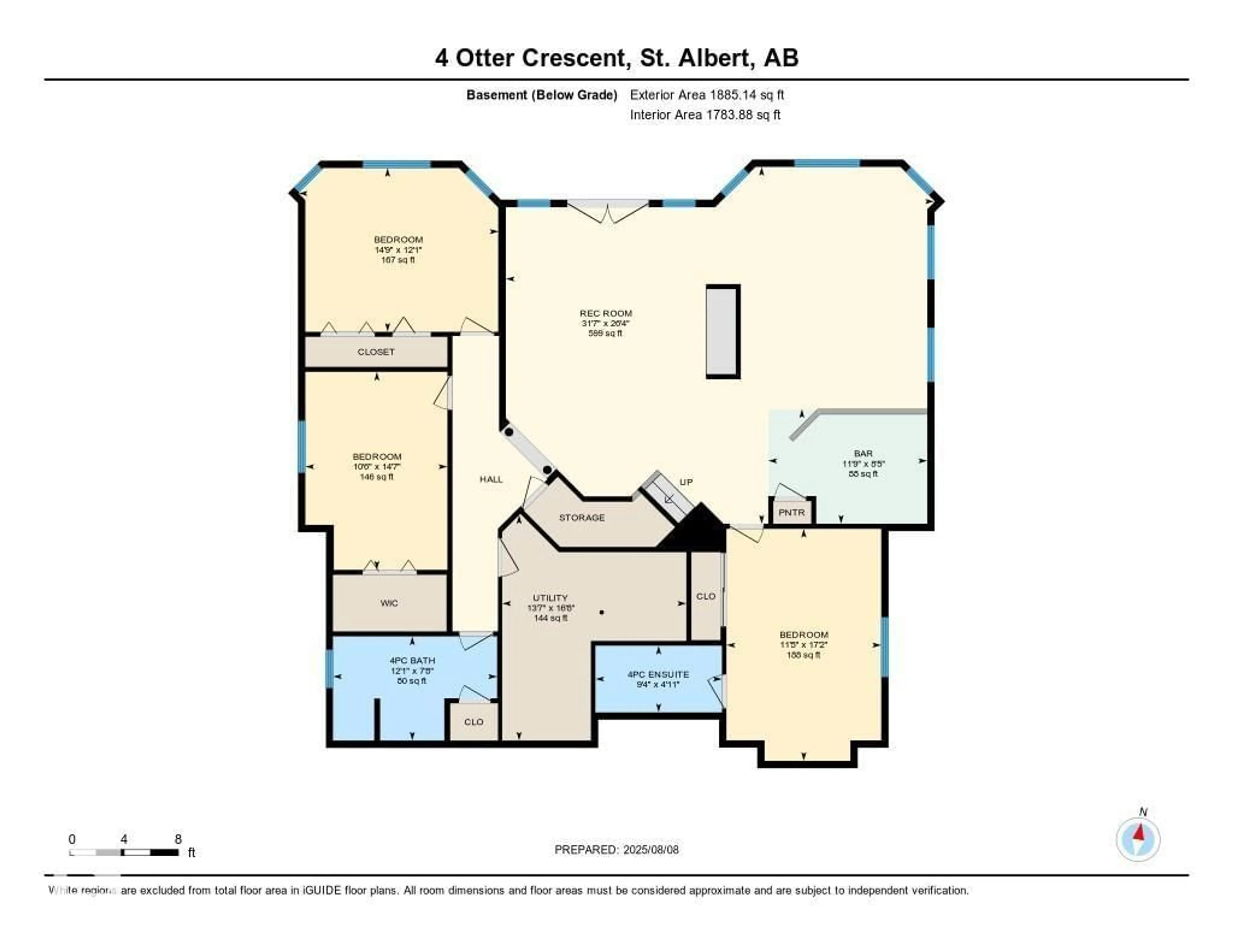 Floor plan for 4 OTTER CR, St. Albert Alberta T8N6E7