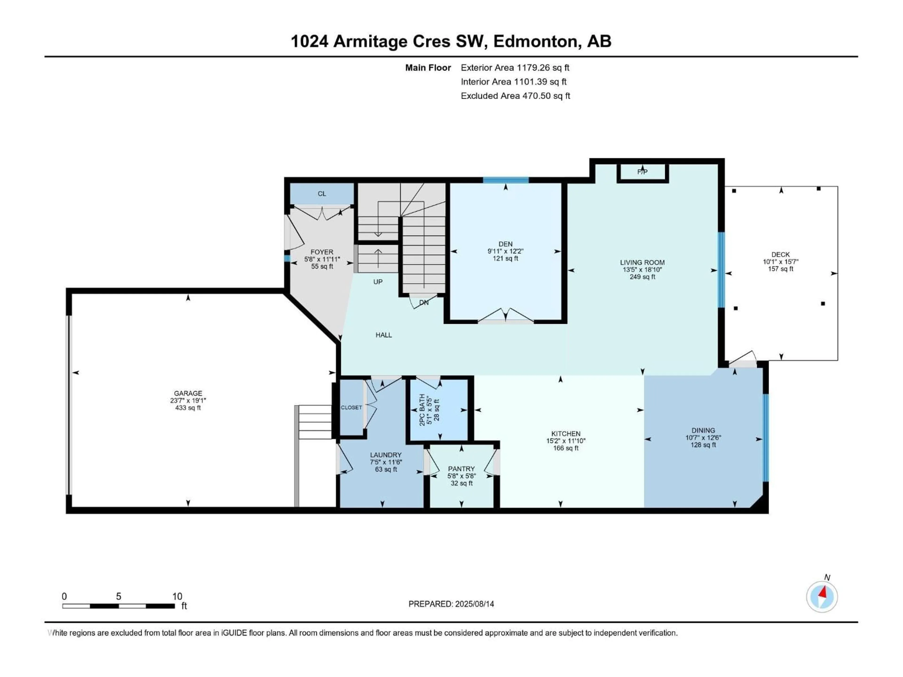 Floor plan for 1024 ARMITAGE CR, Edmonton Alberta T6W0K6