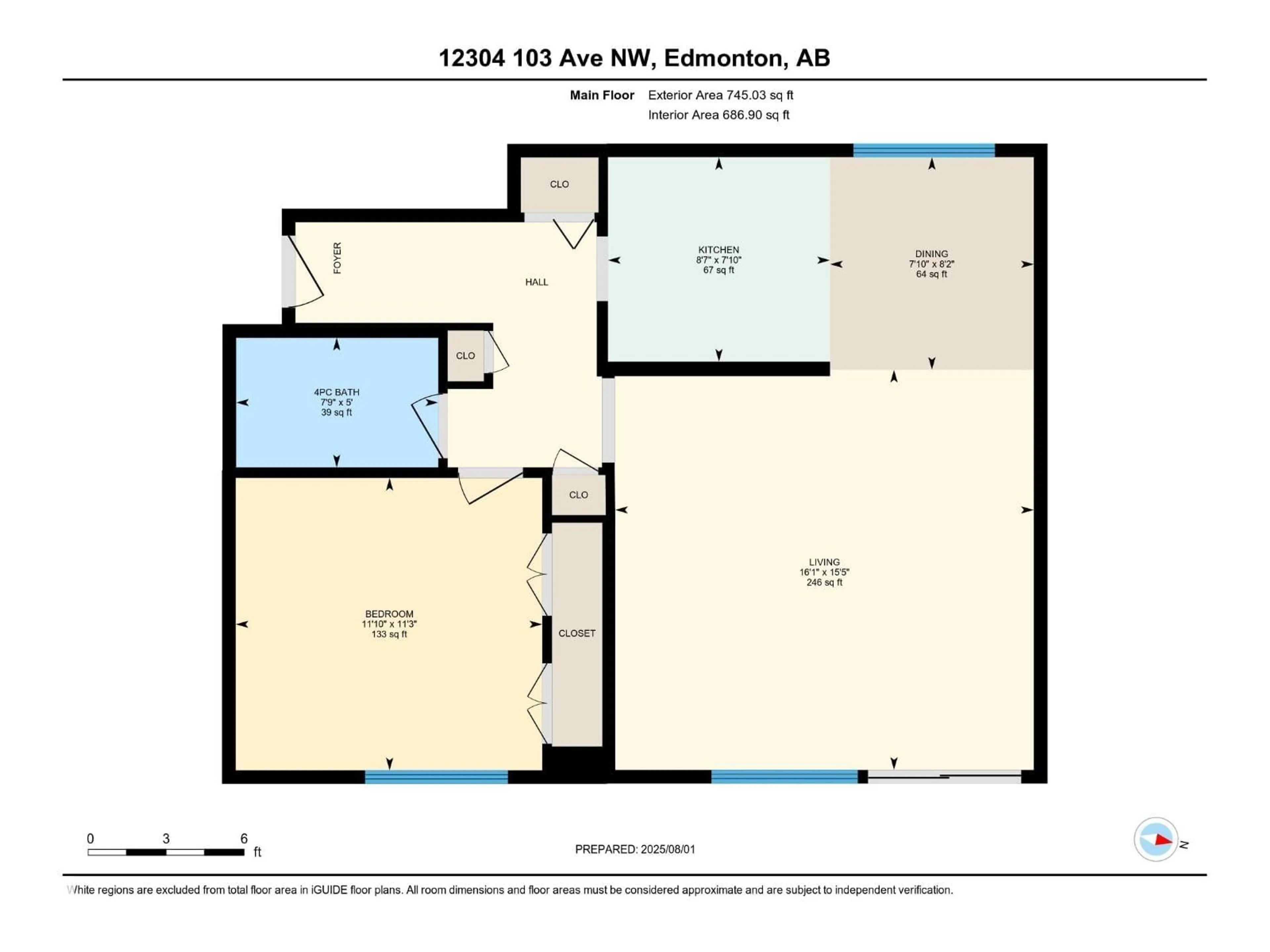 Floor plan for 11 12304 103 AV NW, Edmonton Alberta T5N0R2