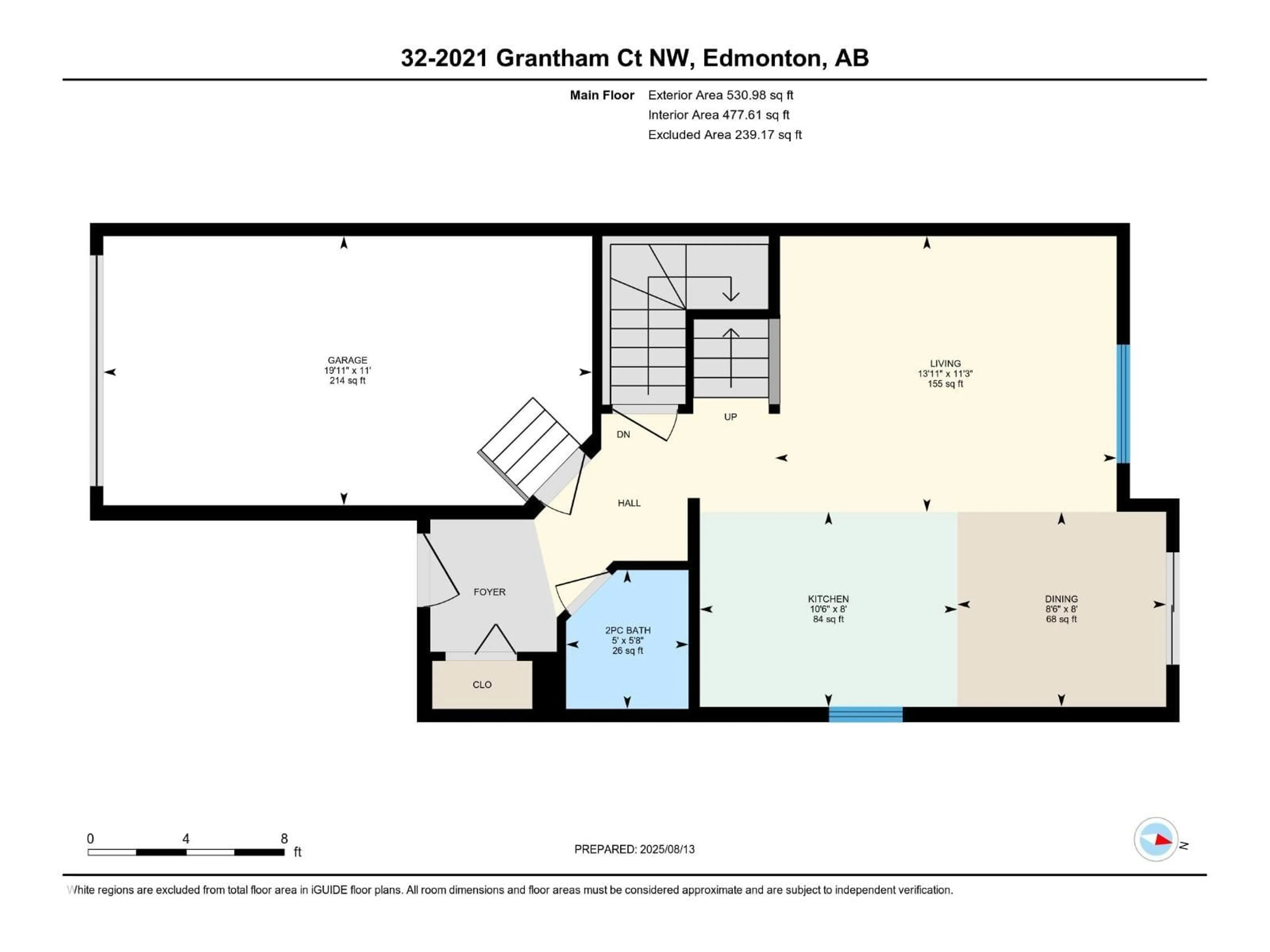 Floor plan for 2021 - 32 GRANTHAM CO, Edmonton Alberta T5T6V7