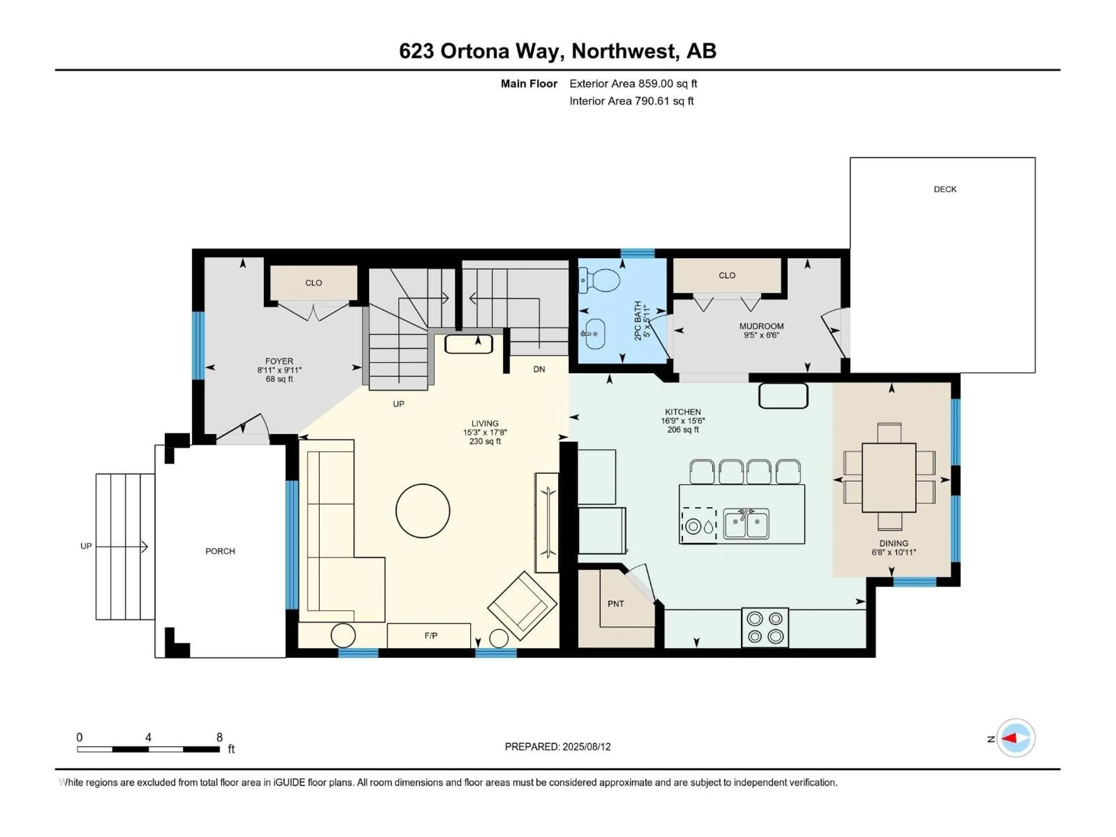 Floor plan for 623 ORTONA WY, Edmonton Alberta T5E6S9