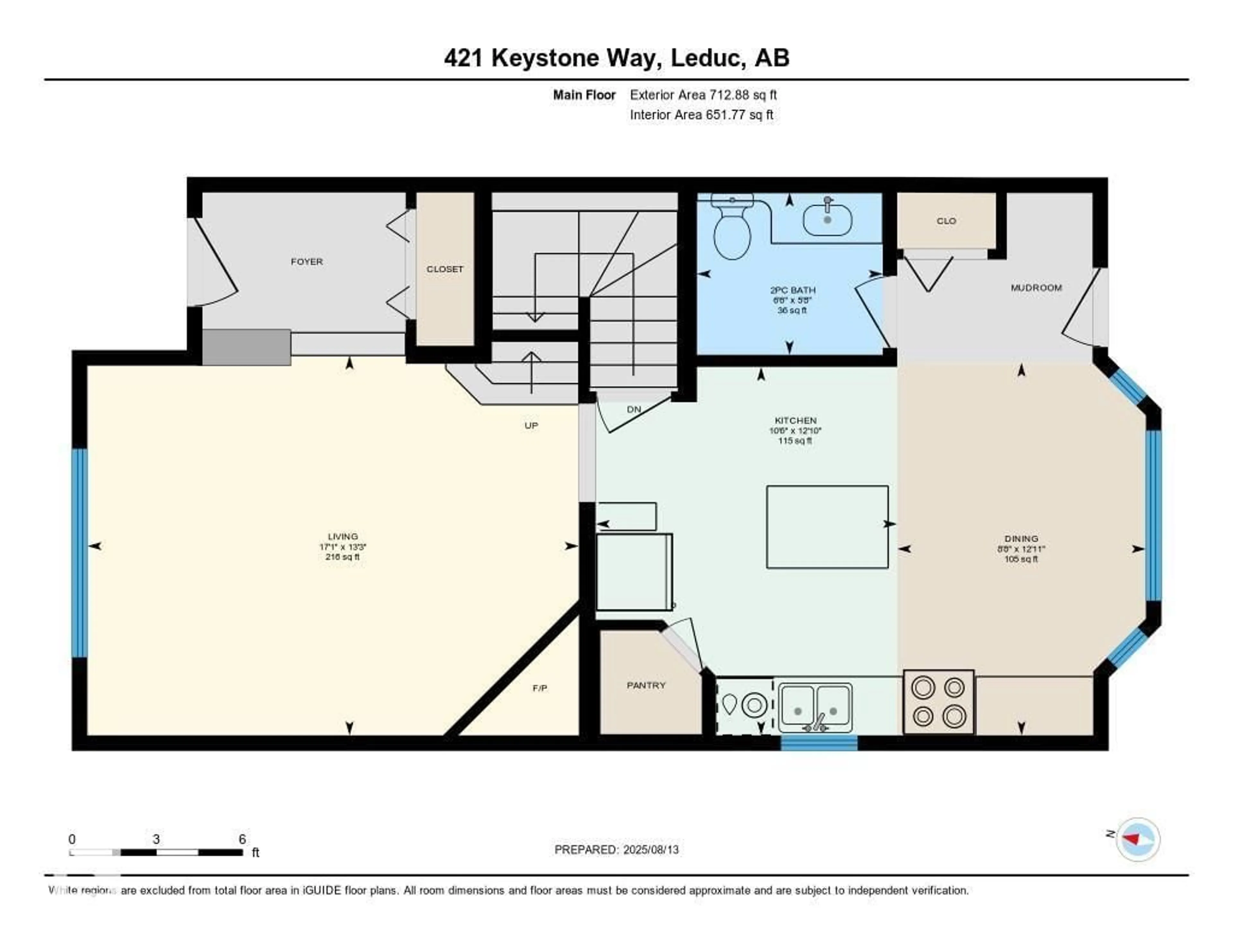 Floor plan for 421 KEYSTONE WY, Leduc Alberta T9E0M5