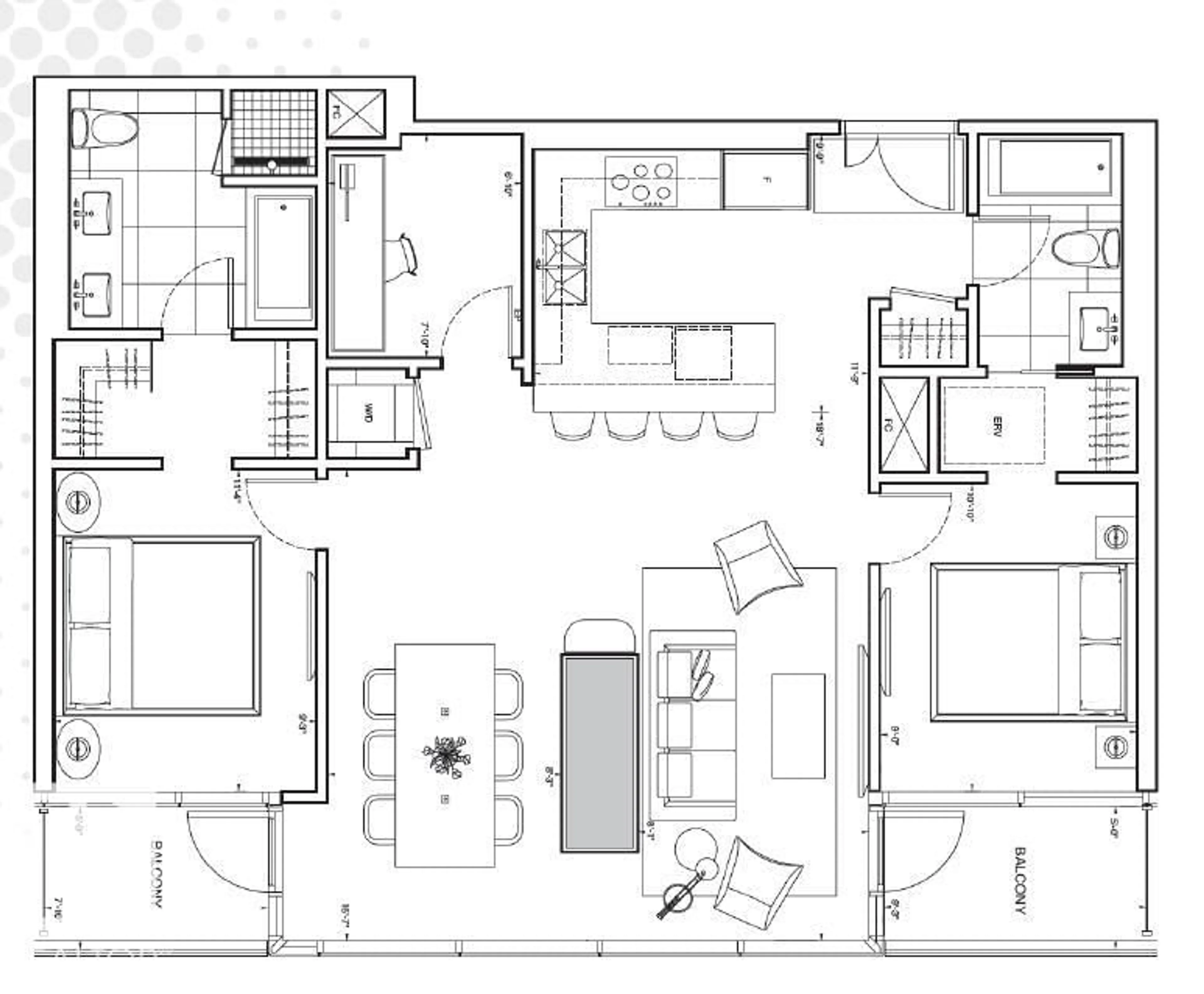 Floor plan for 4104 10360 102 ST NW, Edmonton Alberta T5J0K6