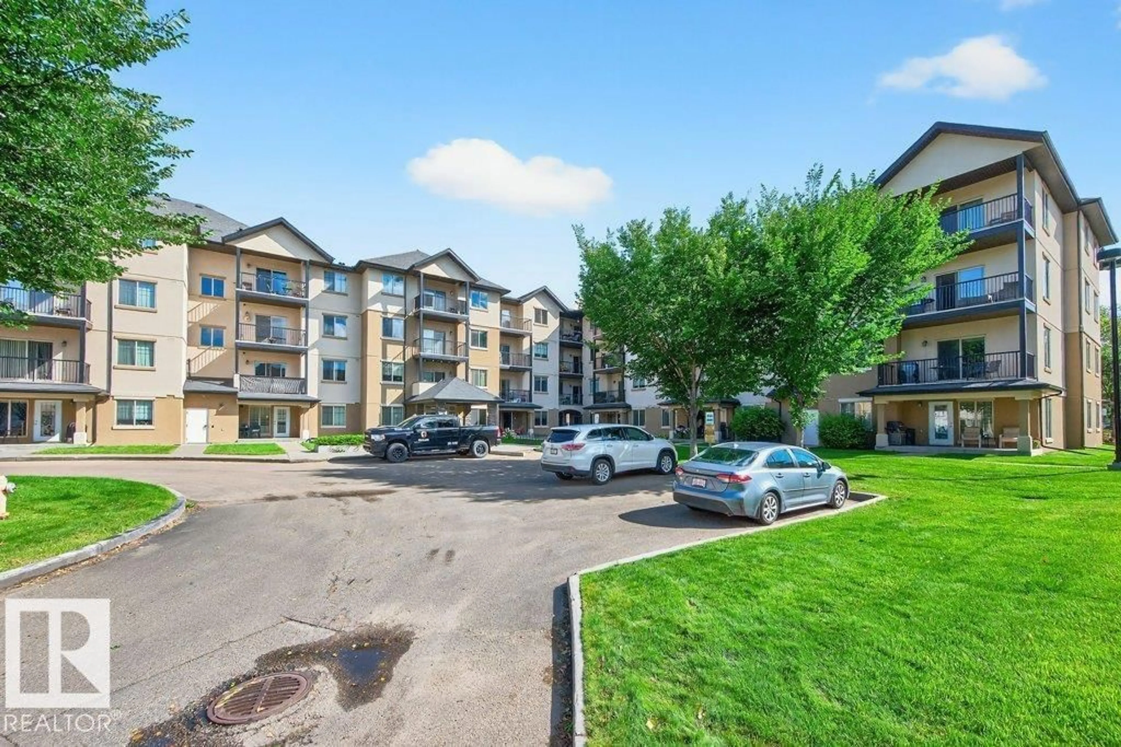 A pic from outside/outdoor area/front of a property/back of a property/a pic from drone, mountain view for 110 - 10520 56 AV, Edmonton Alberta T6H0X7