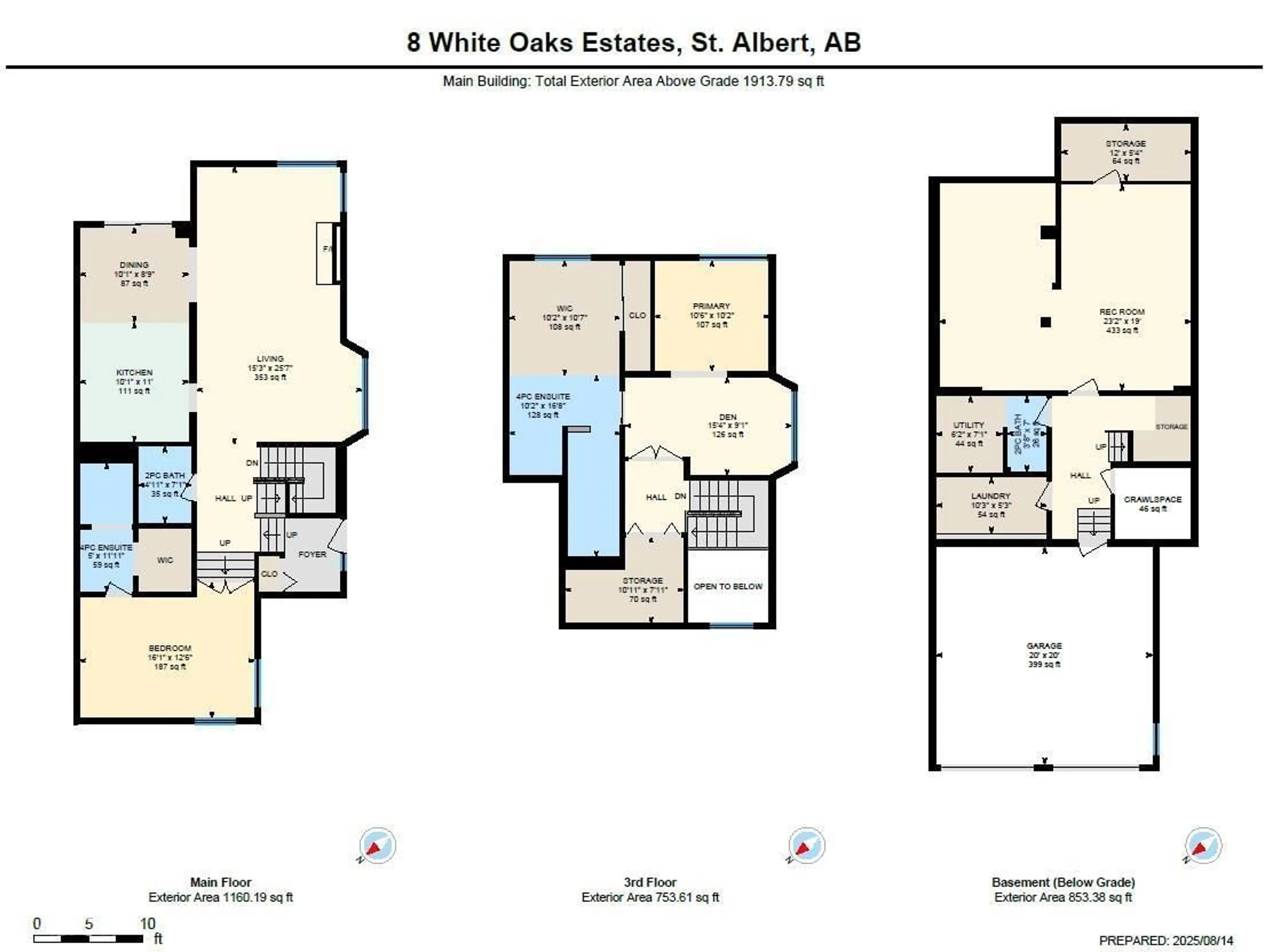 Floor plan for 8 WHITEOAKS ES, St. Albert Alberta T8N3M2
