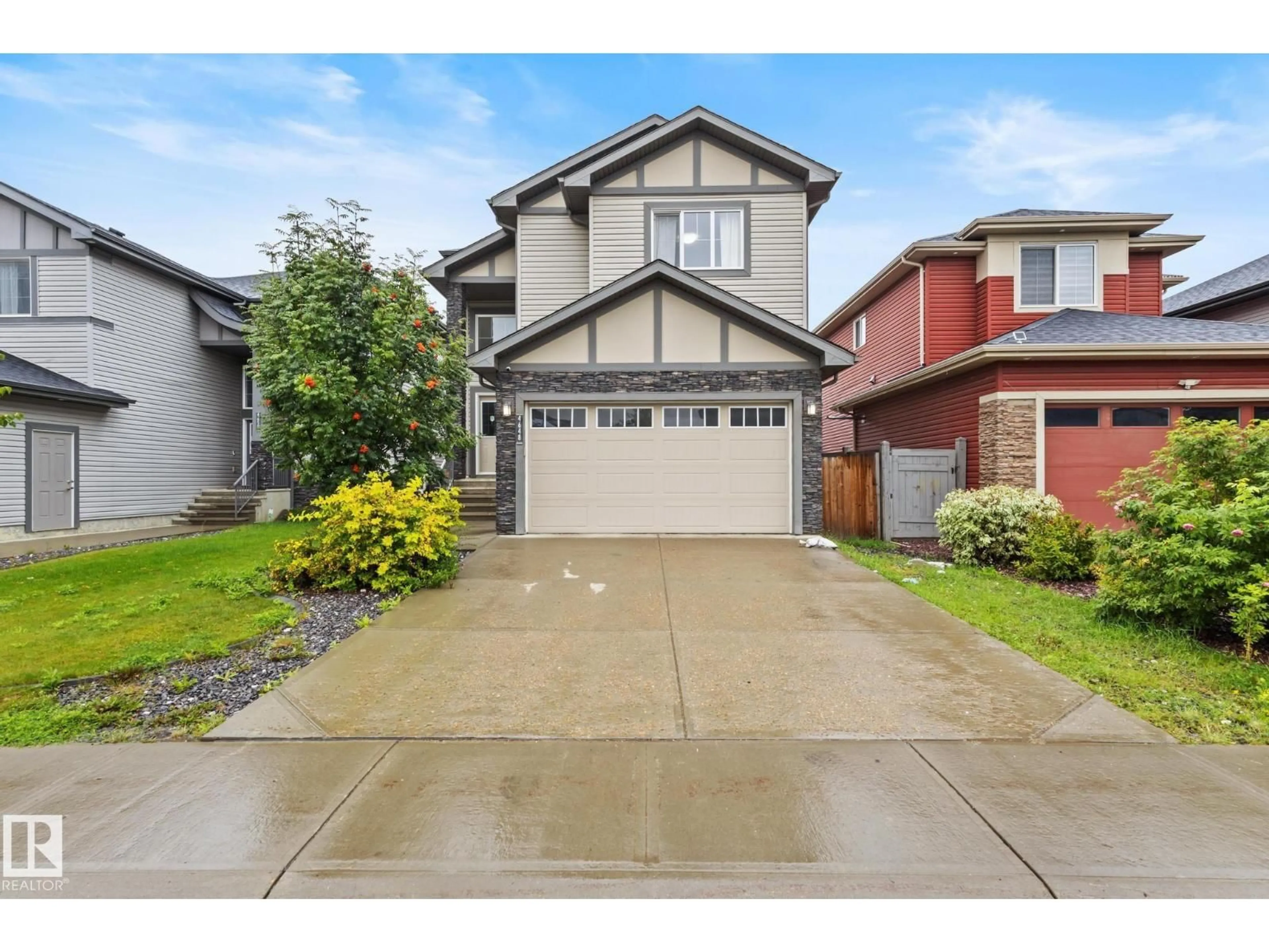 Home with vinyl exterior material, street for 4648 CHARLES WY, Edmonton Alberta T6W3H1