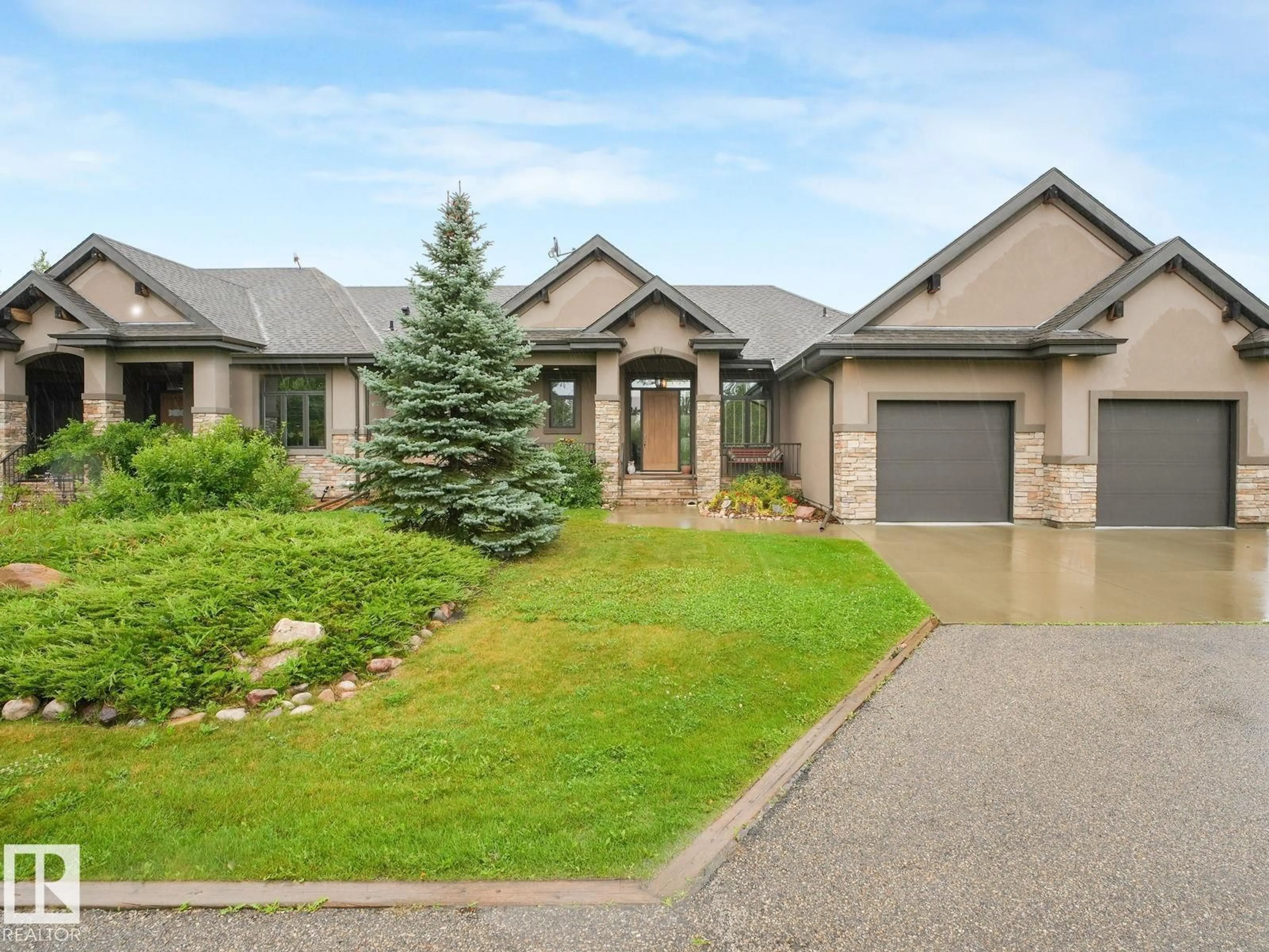 Home with brick exterior material, street for 9A RGE ROAD 272 RGE ROAD, Rural Parkland County Alberta T7X3M5