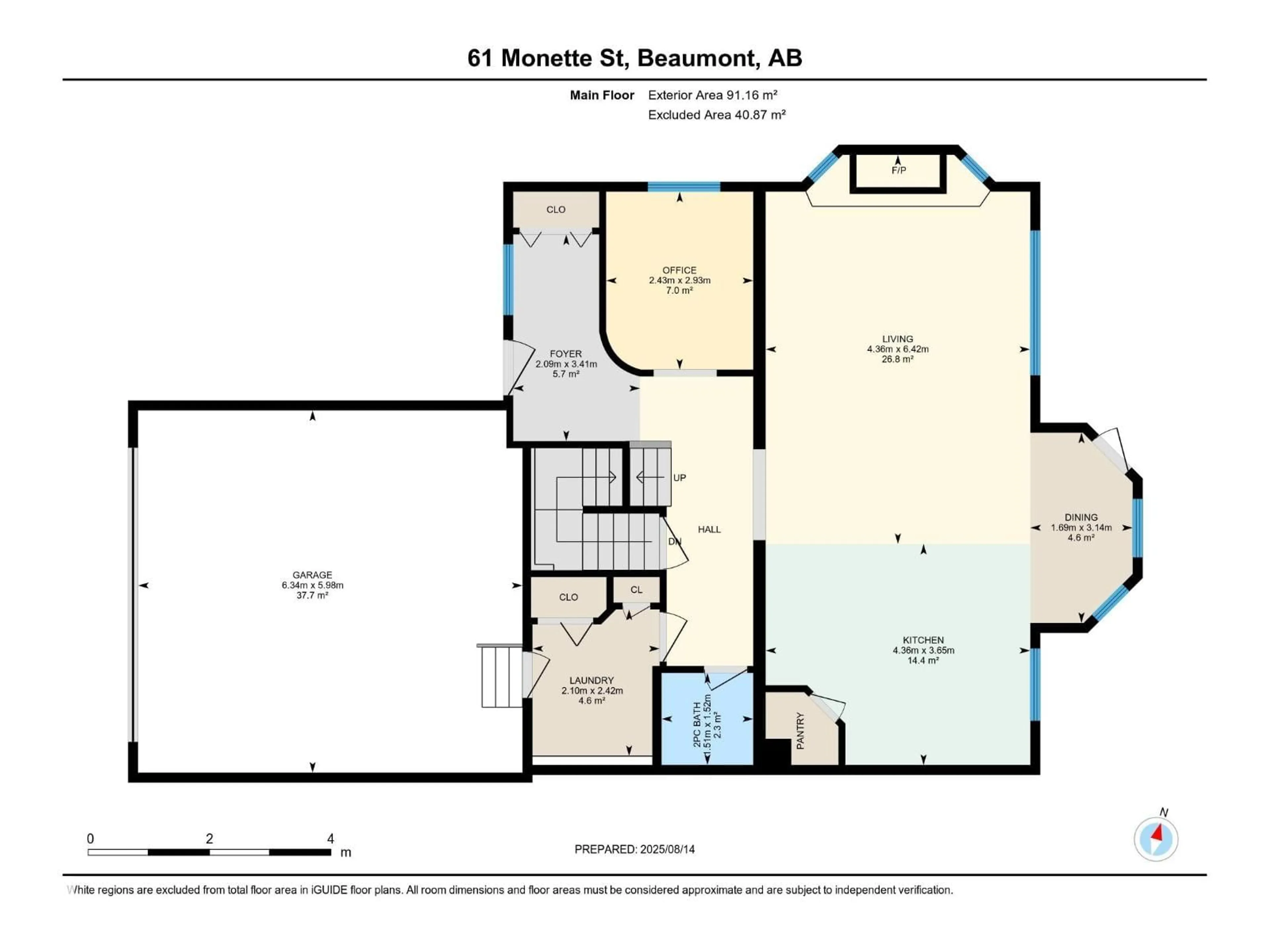 Floor plan for 61 RUE MONETTE, Beaumont Alberta T4X1T2