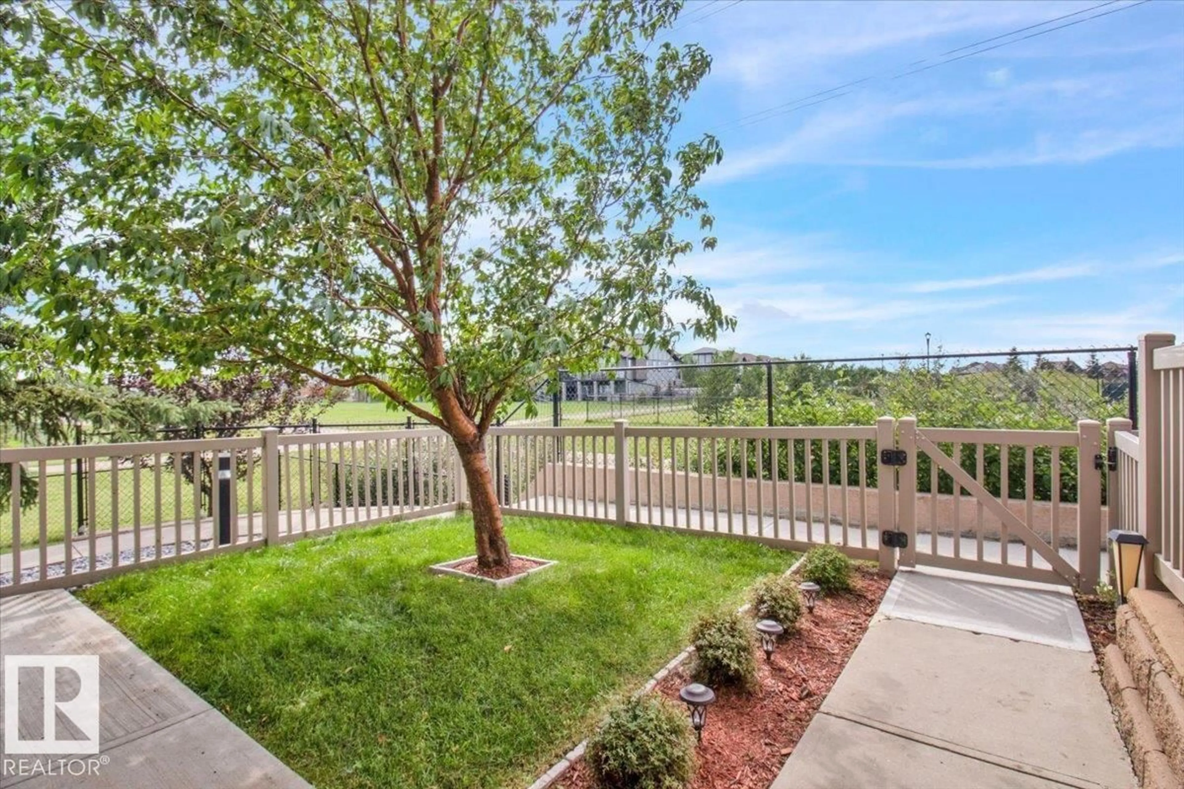 Patio, water/lake/river/ocean view for 55 - 4029 ORCHARDS DR, Edmonton Alberta T6X1V2
