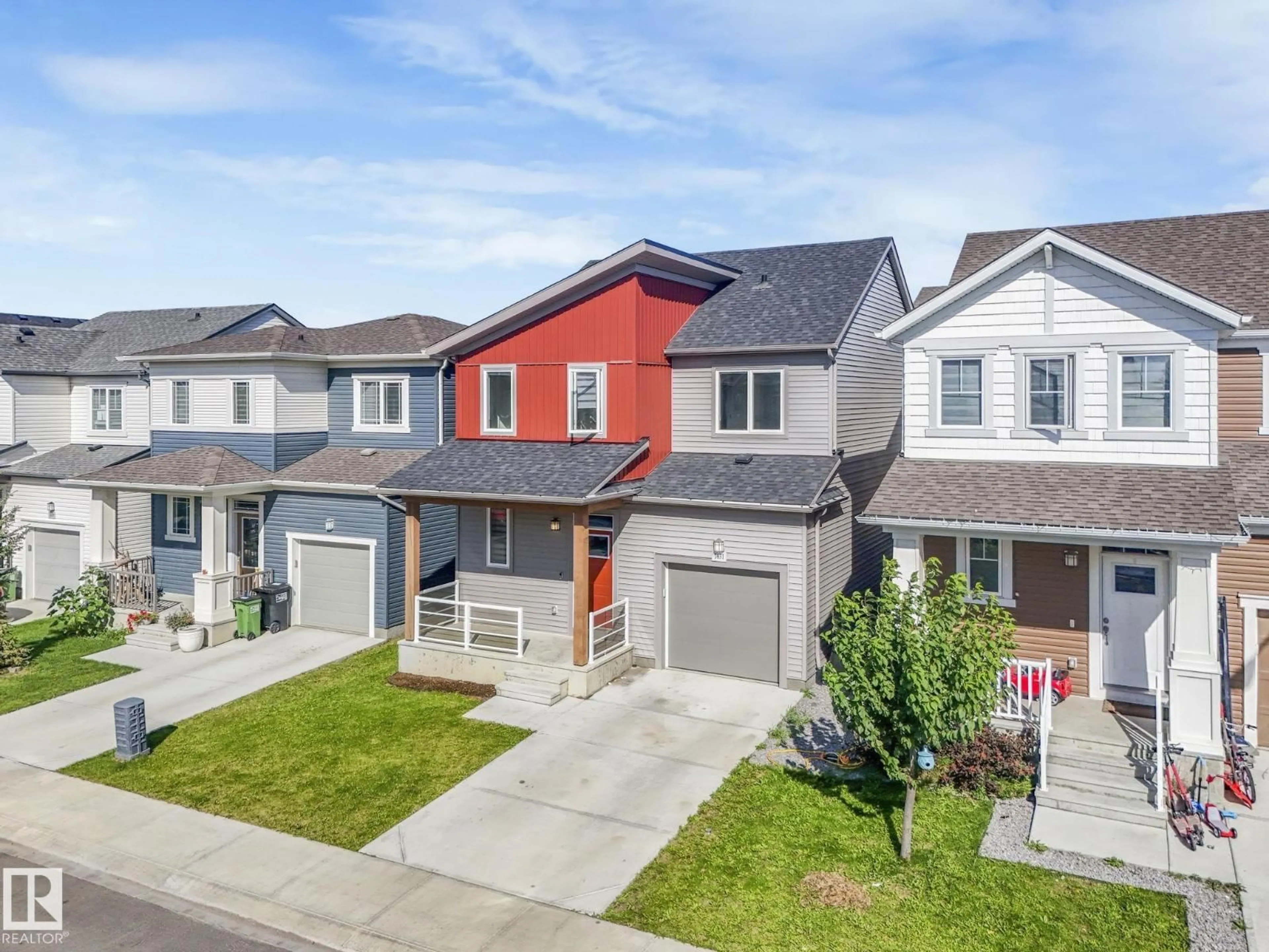 A pic from outside/outdoor area/front of a property/back of a property/a pic from drone, street for NW - 1631 203 ST, Edmonton Alberta T6M1K7