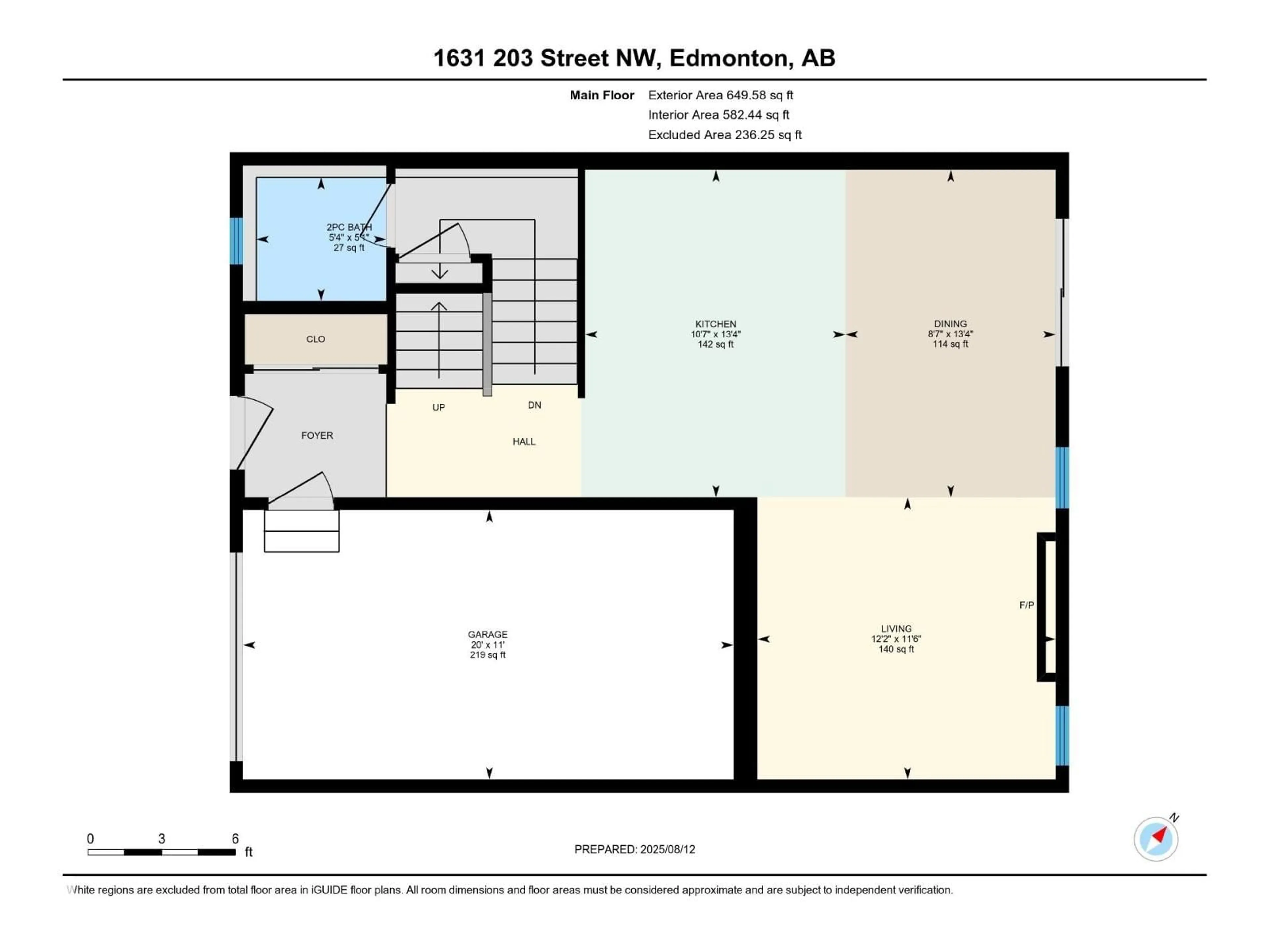 Floor plan for NW - 1631 203 ST, Edmonton Alberta T6M1K7