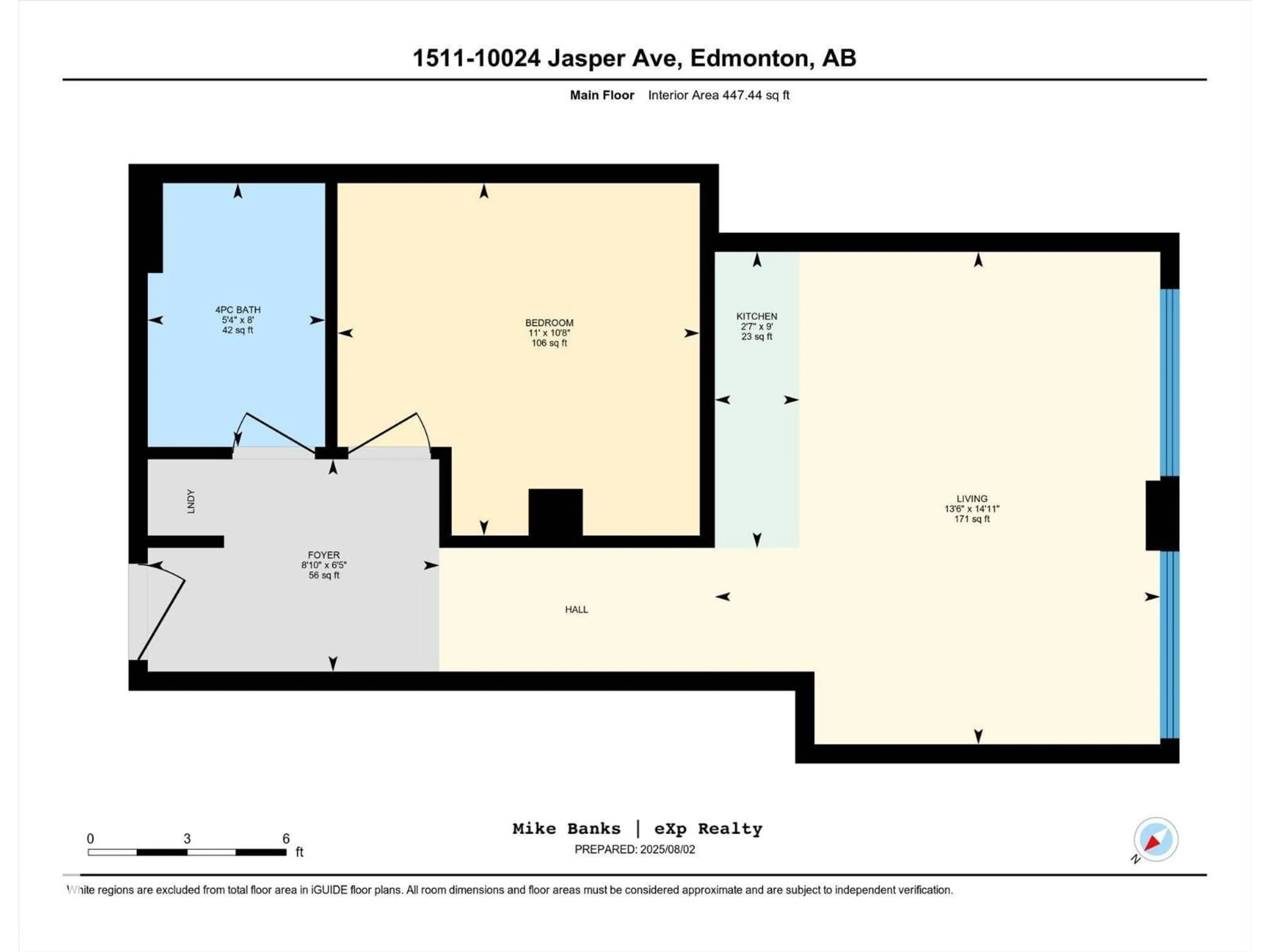 Floor plan for 1511 JASPER AV, Edmonton Alberta T5J1R9