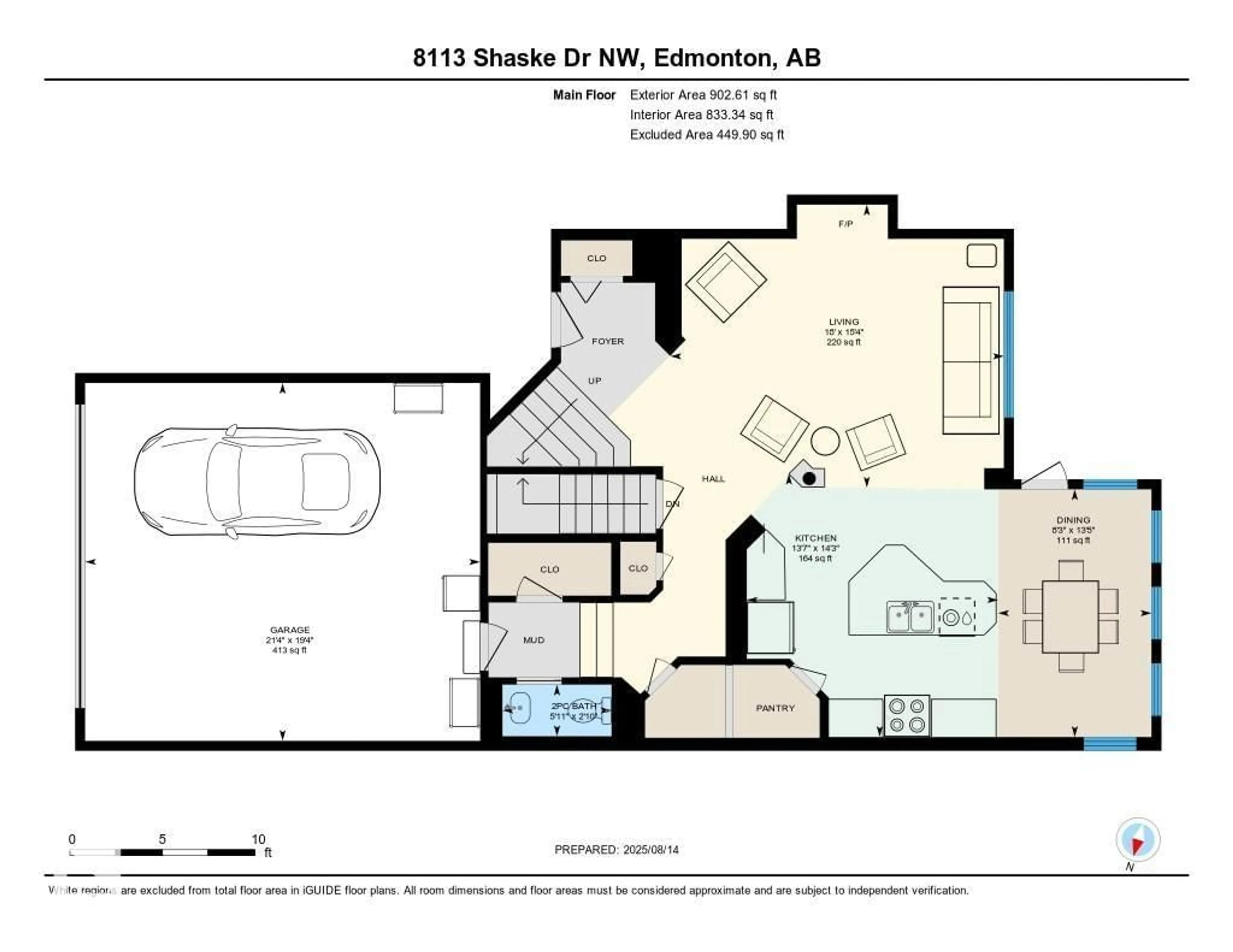 Floor plan for 8113 SHASKE DR, Edmonton Alberta T6R0B6