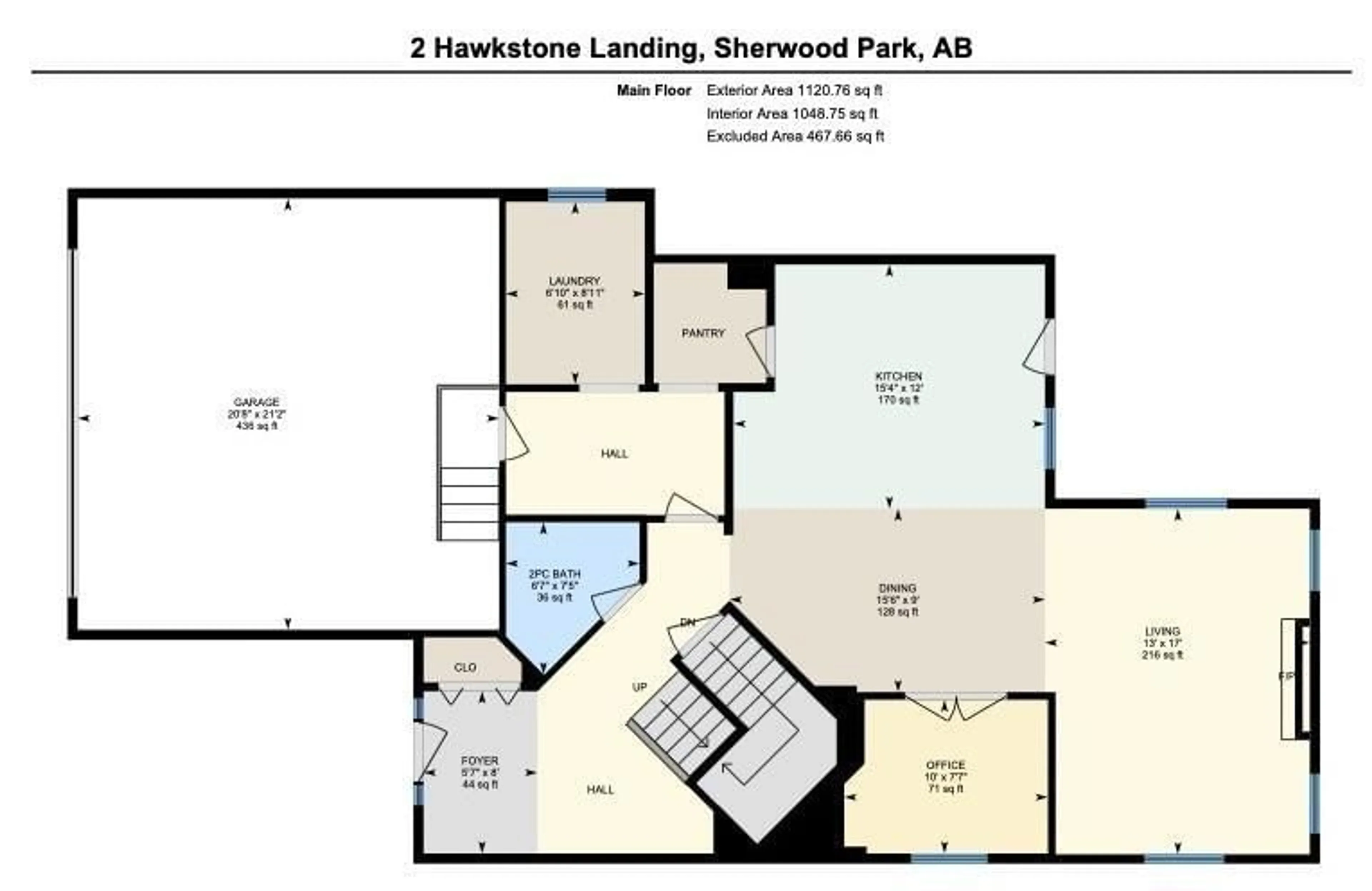 Floor plan for 2 HAWKSTONE LANDING, Sherwood Park Alberta T8A6M9