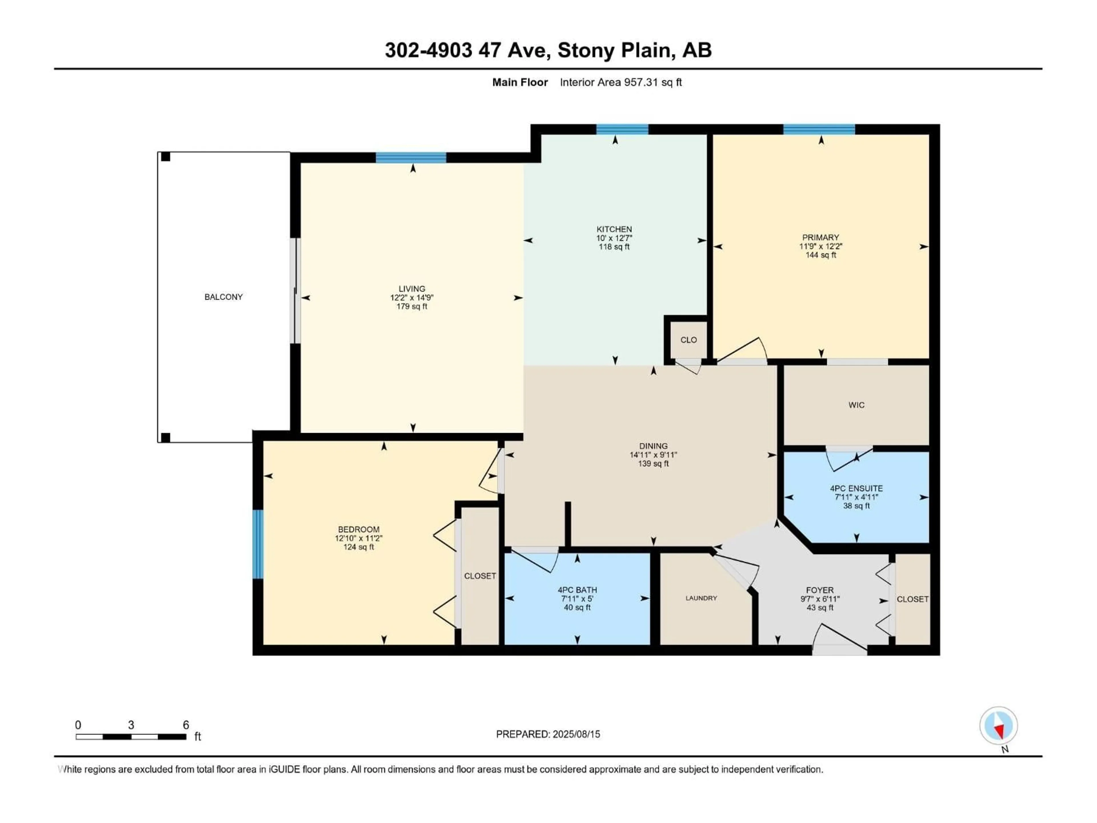 Floor plan for #302 - 4903 47 AV, Stony Plain Alberta T7Z0C6