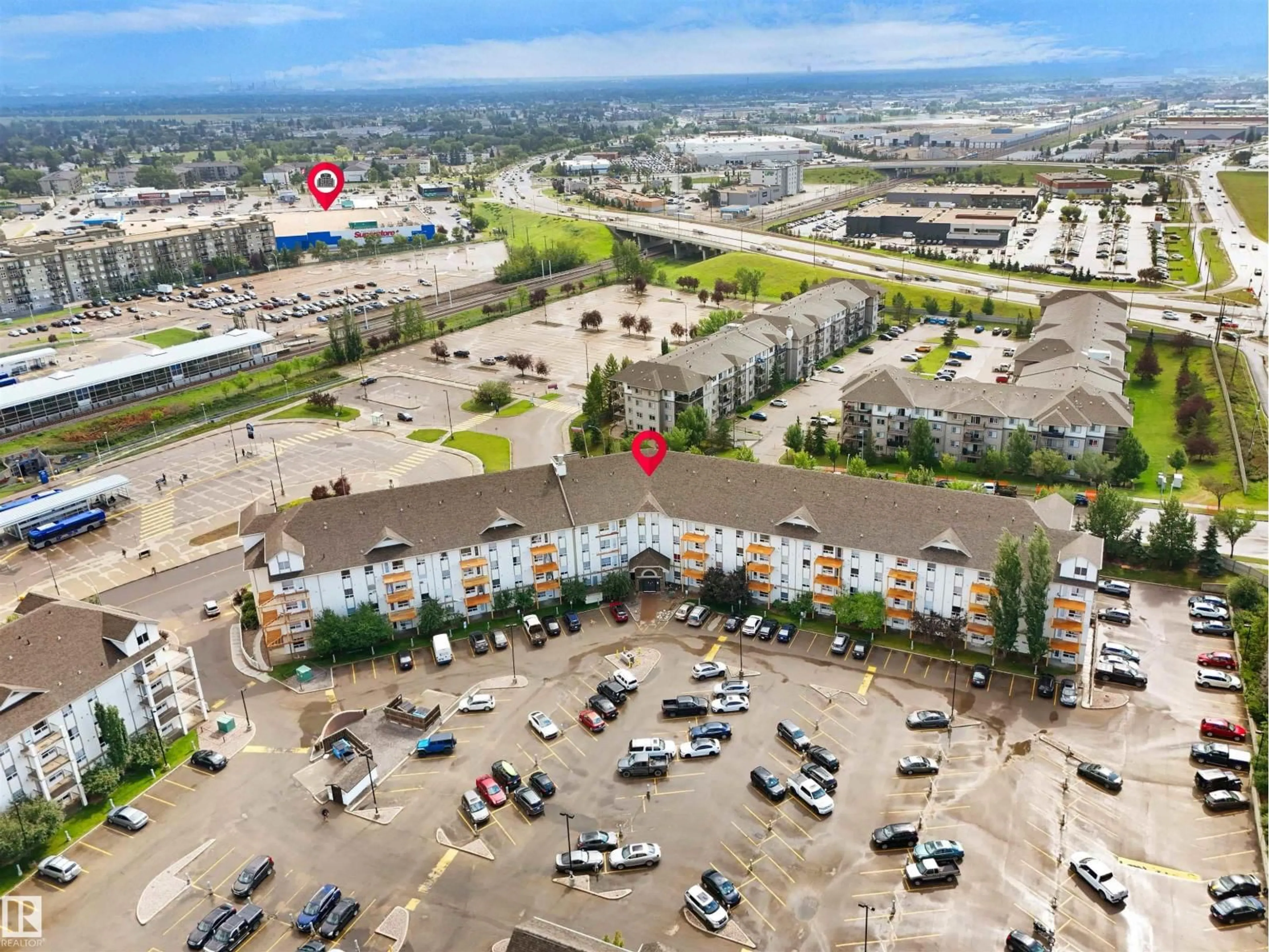 A pic from outside/outdoor area/front of a property/back of a property/a pic from drone, street for 320 - 2311 CLAREVIEW STATION DR, Edmonton Alberta T5Y0E5