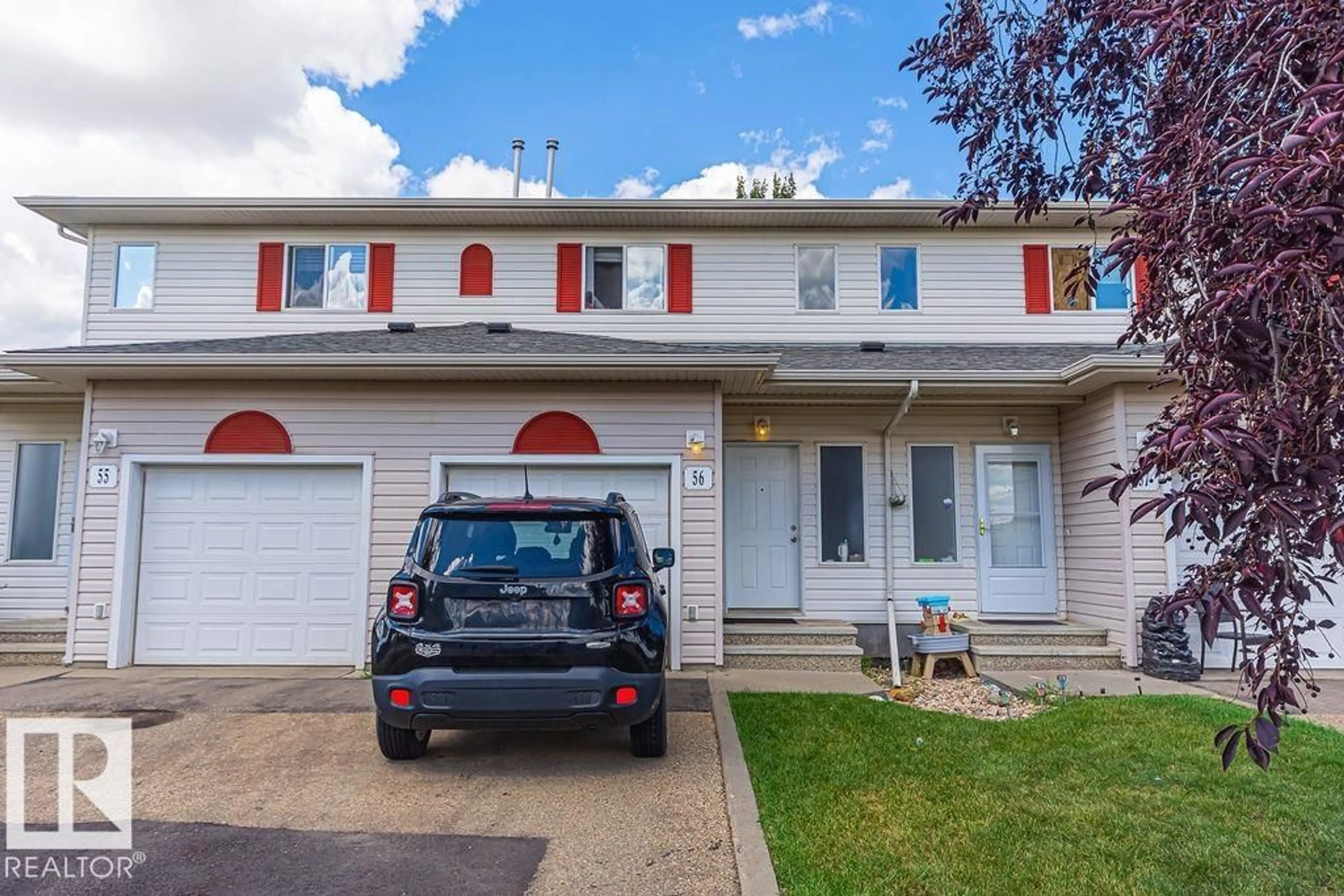 Home with vinyl exterior material, street for 451 - 56 HYNDMAN CR, Edmonton Alberta T5A5J3