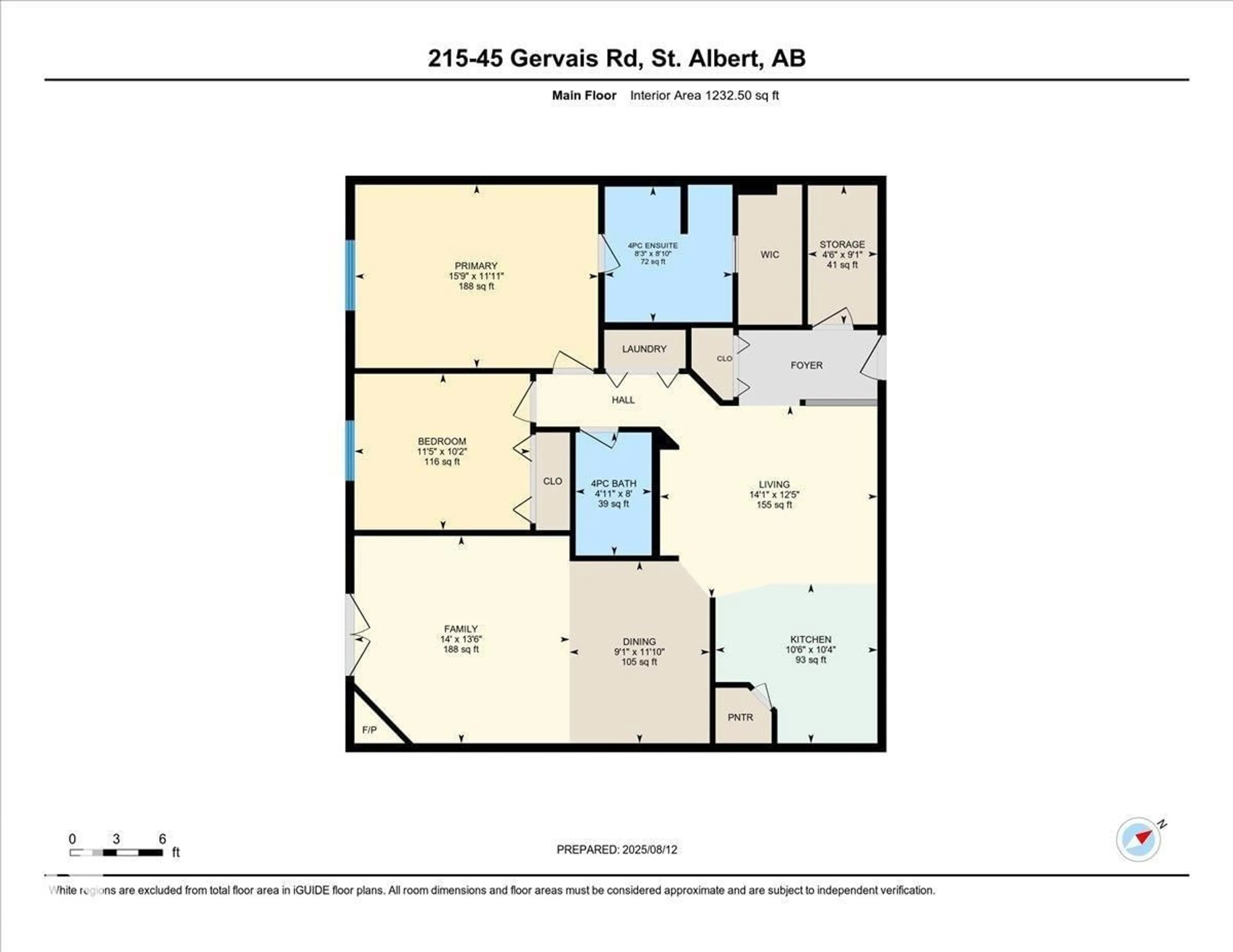 Floor plan for #215 - 215 GERVAIS RD, St. Albert Alberta T8N6H7
