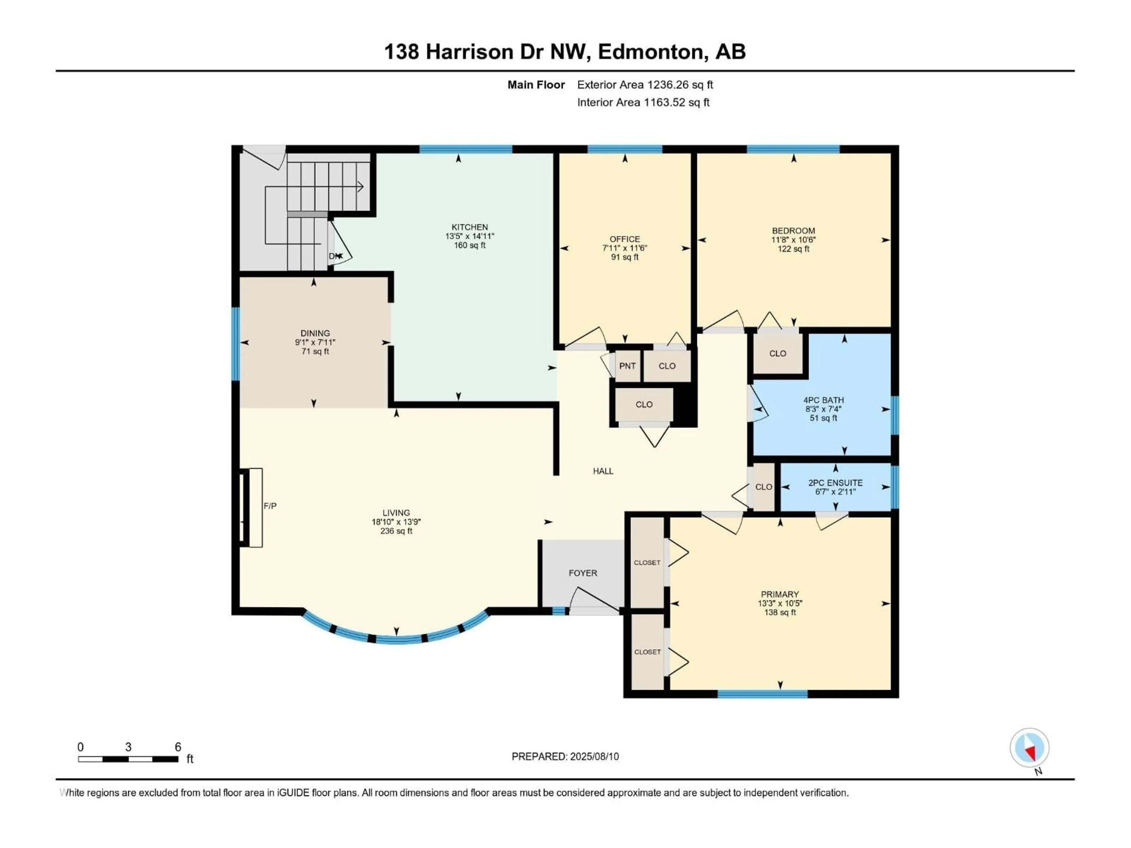 Floor plan for 138 HARRISON DR, Edmonton Alberta T5A2R4