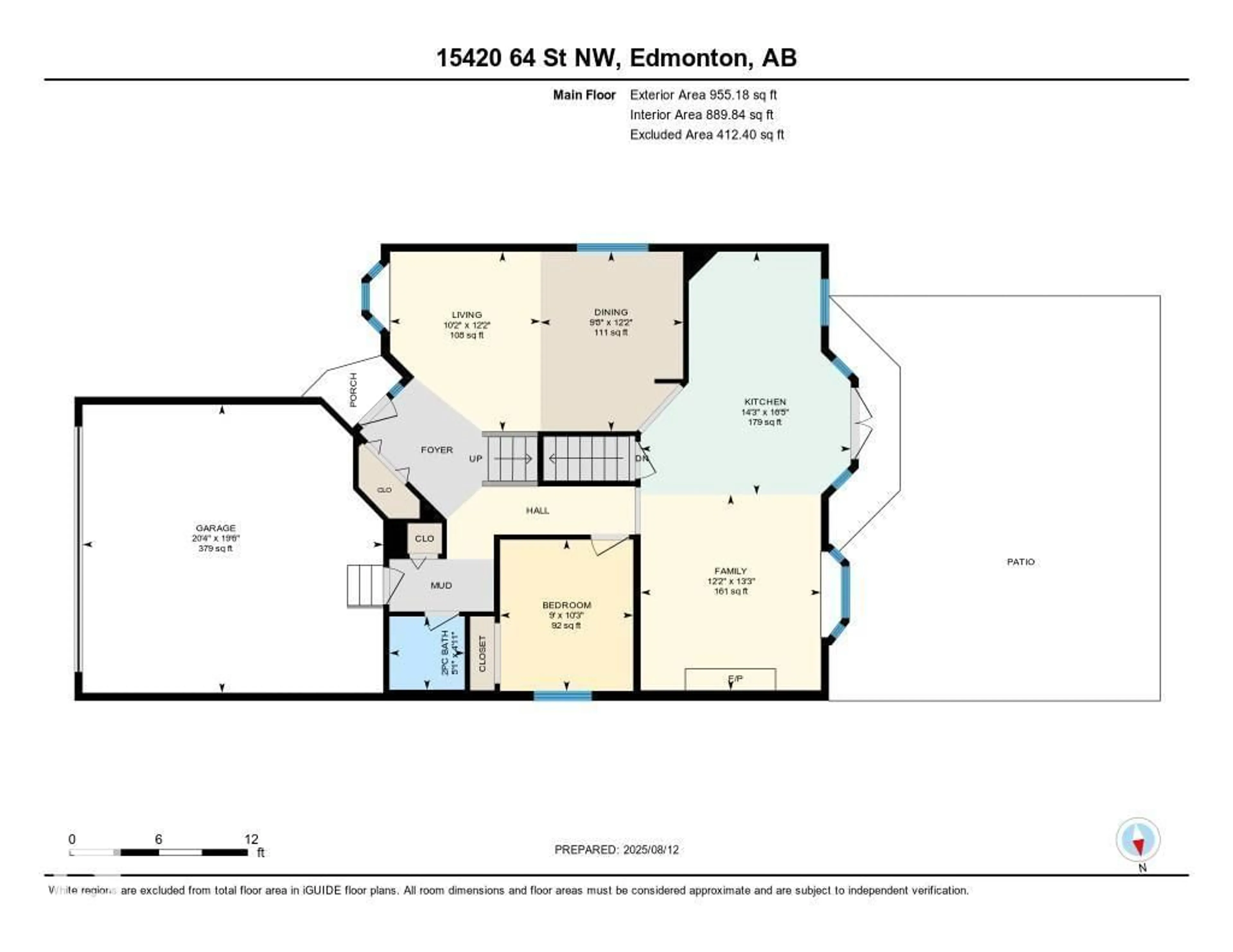 Floor plan for NW - 15420 64 ST, Edmonton Alberta T5Y2N4